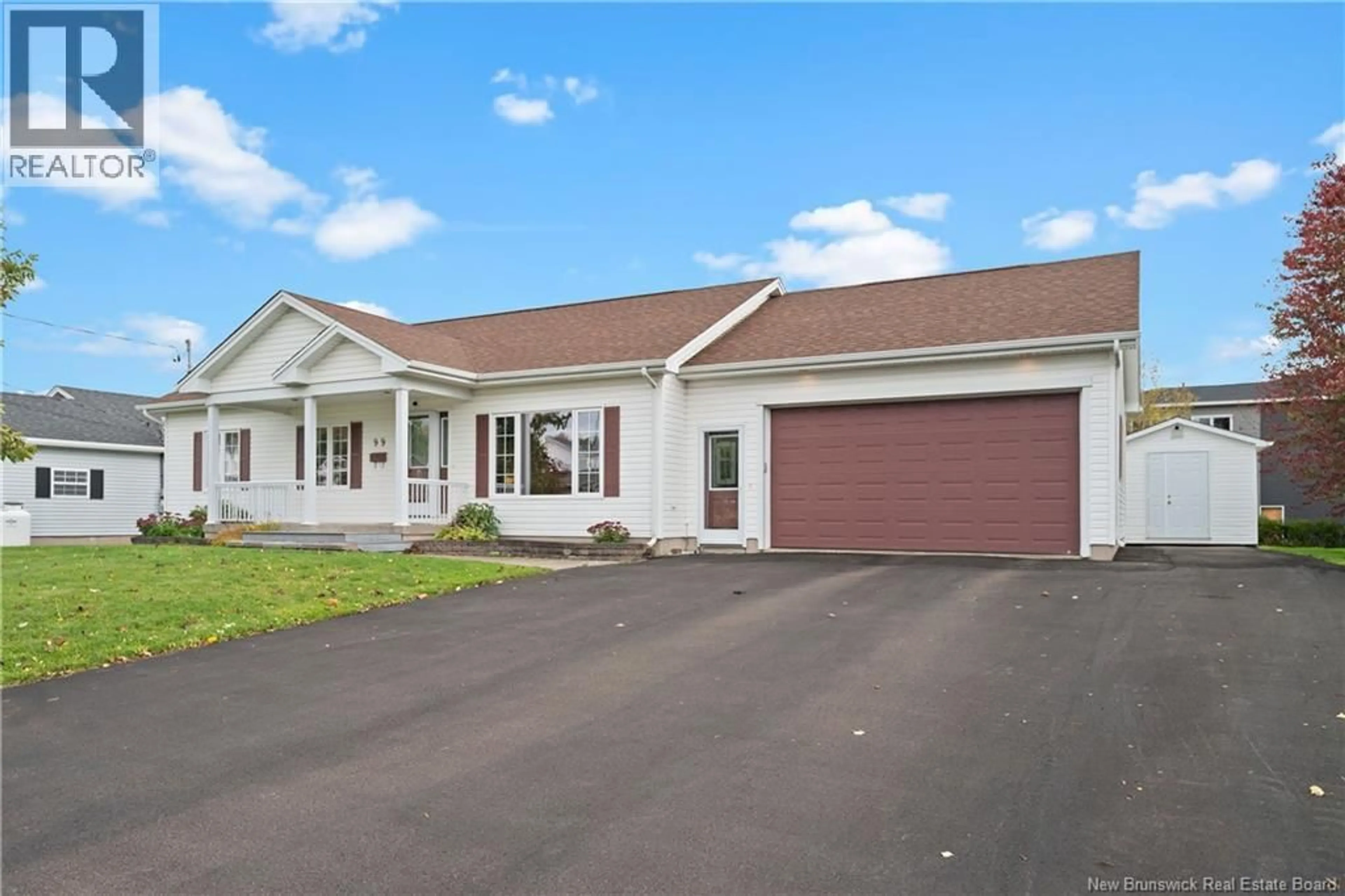 Home with vinyl exterior material, street for 99 FAIRVIEW KNOLL DRIVE, Moncton New Brunswick E1A6L2