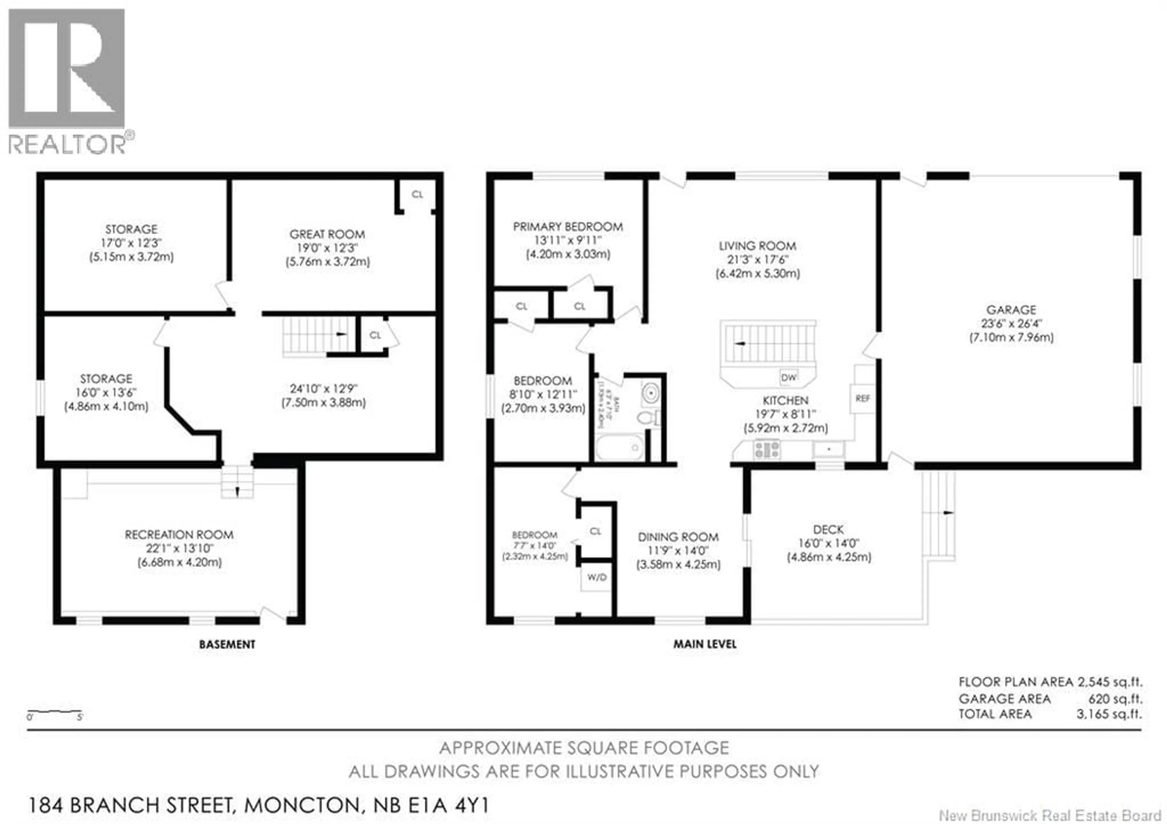 Floor plan for 184 BRANCH STREET, Moncton New Brunswick E1A4Y1