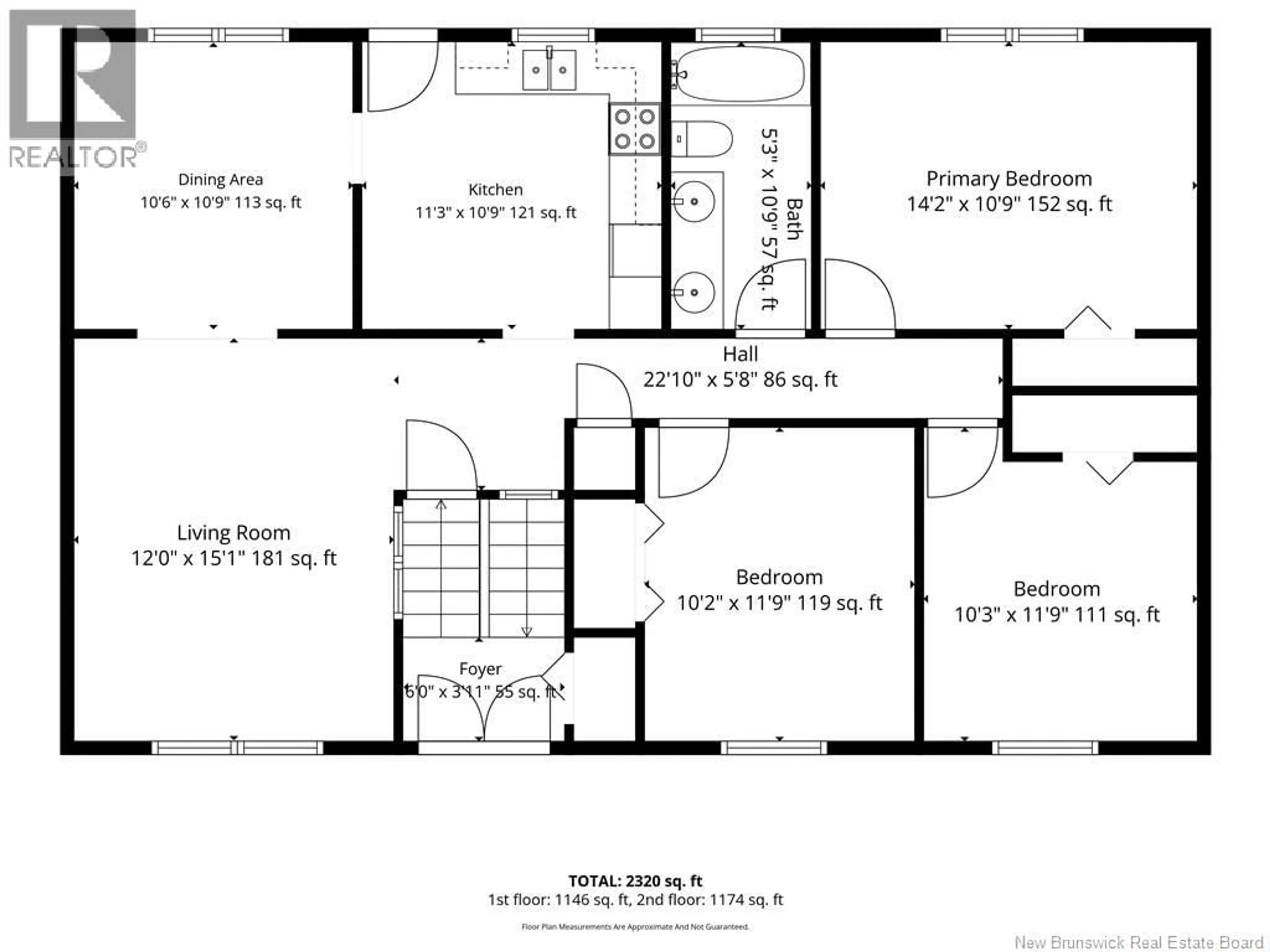 Floor plan for 203 MCSWEENEY, Moncton New Brunswick E1C7E3