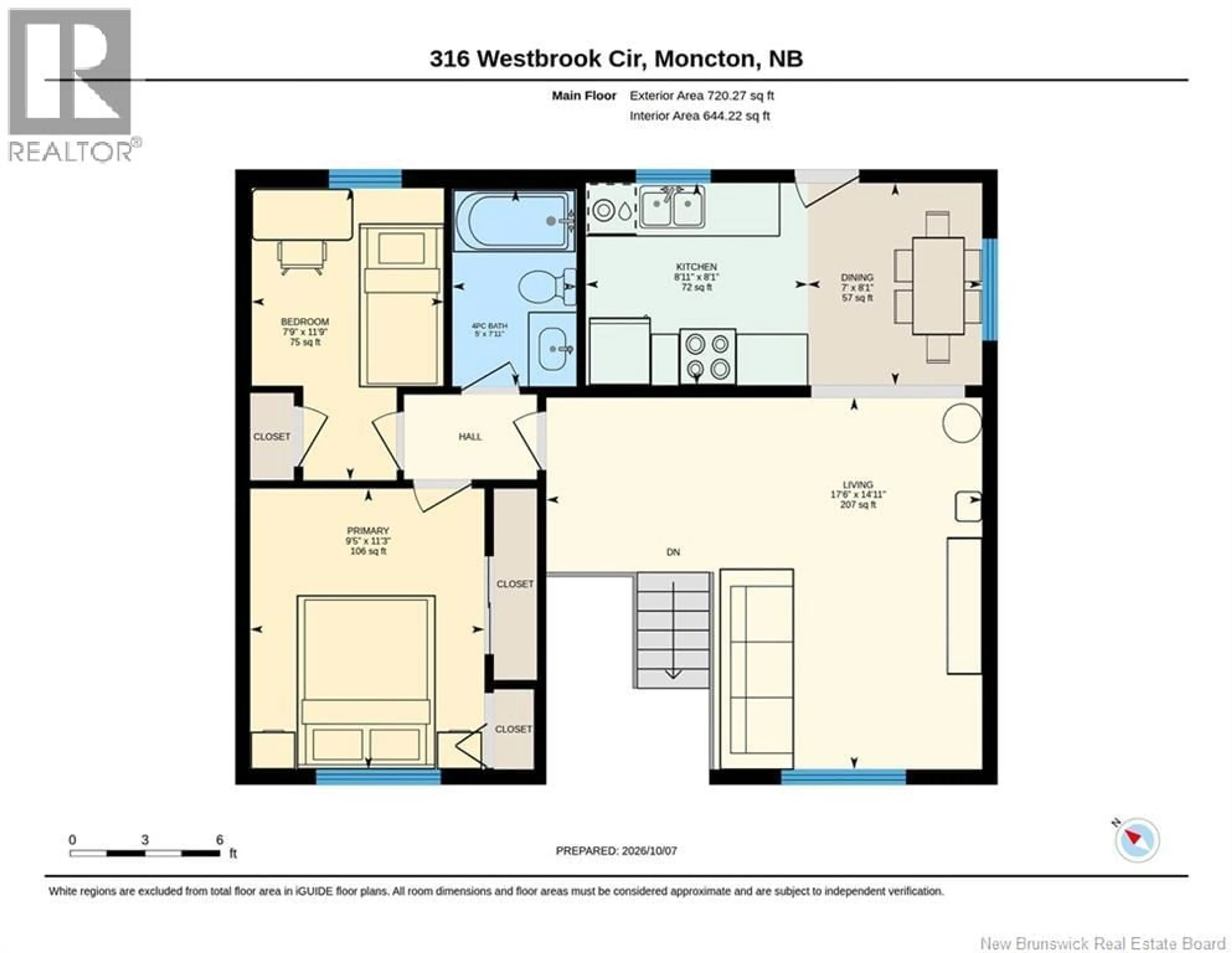 Floor plan for 316 WESTBROOK CIRCLE, Moncton New Brunswick E1E2M2