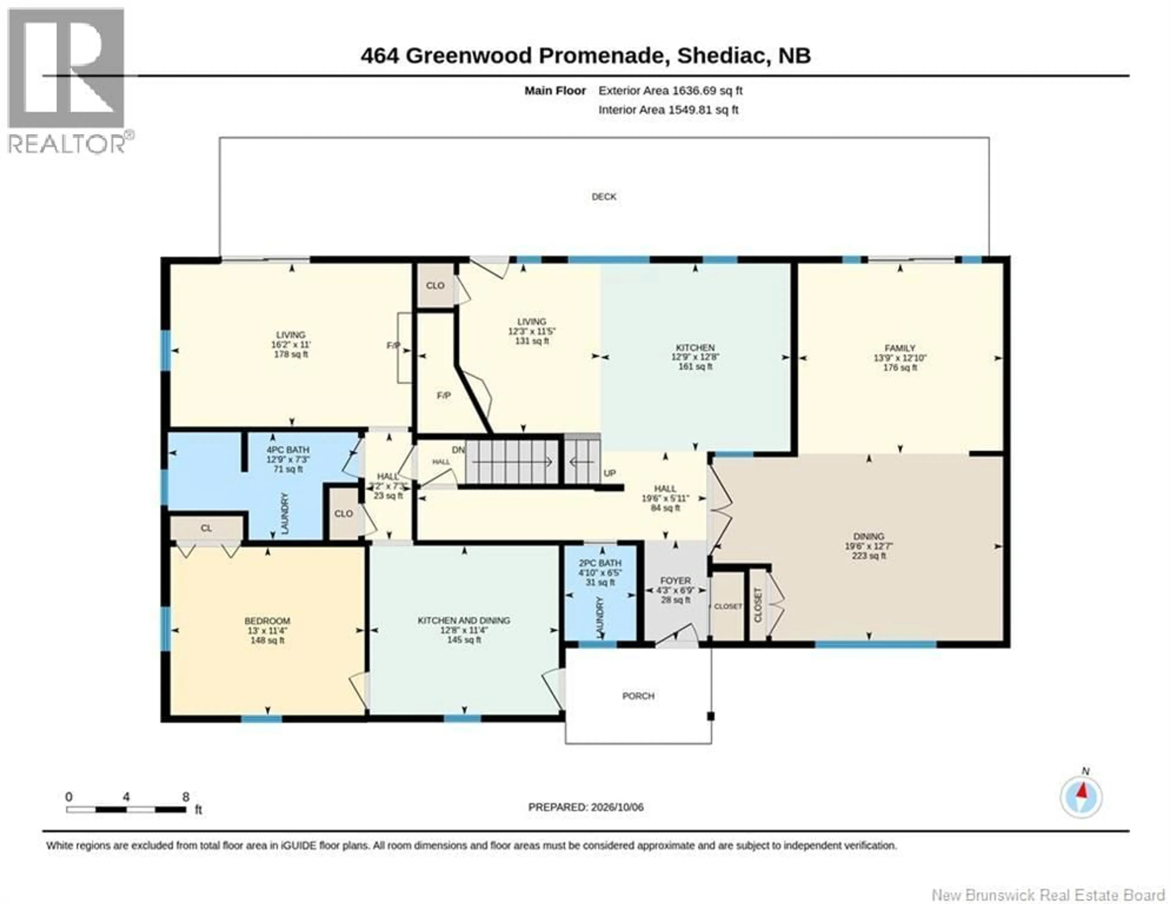 Floor plan for 464 GREENWOOD, Shediac New Brunswick E4P1V6