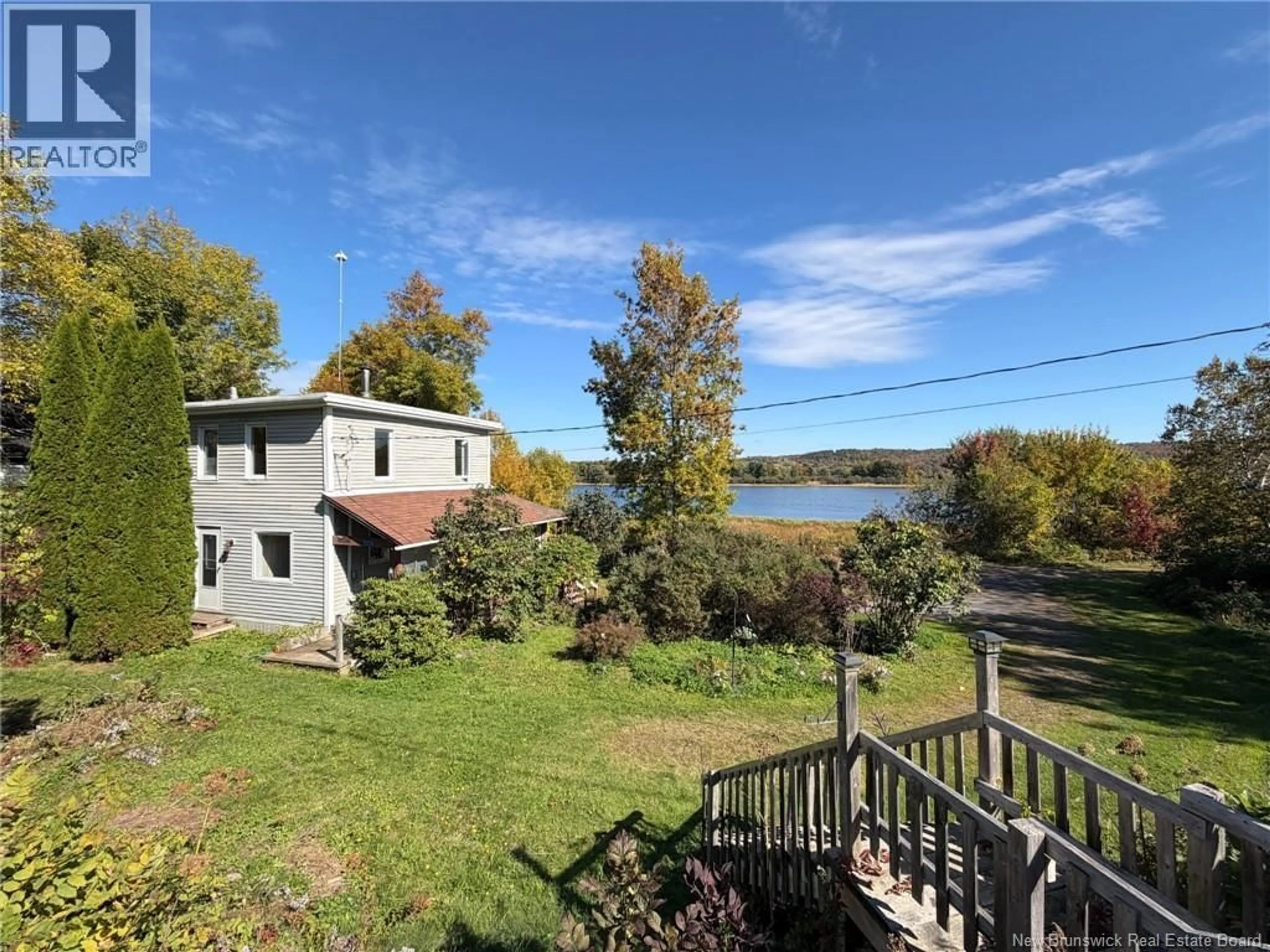 A pic from outside/outdoor area/front of a property/back of a property/a pic from drone, water/lake/river/ocean view for 5231 ROUTE 102, Hampstead New Brunswick E5M2B5