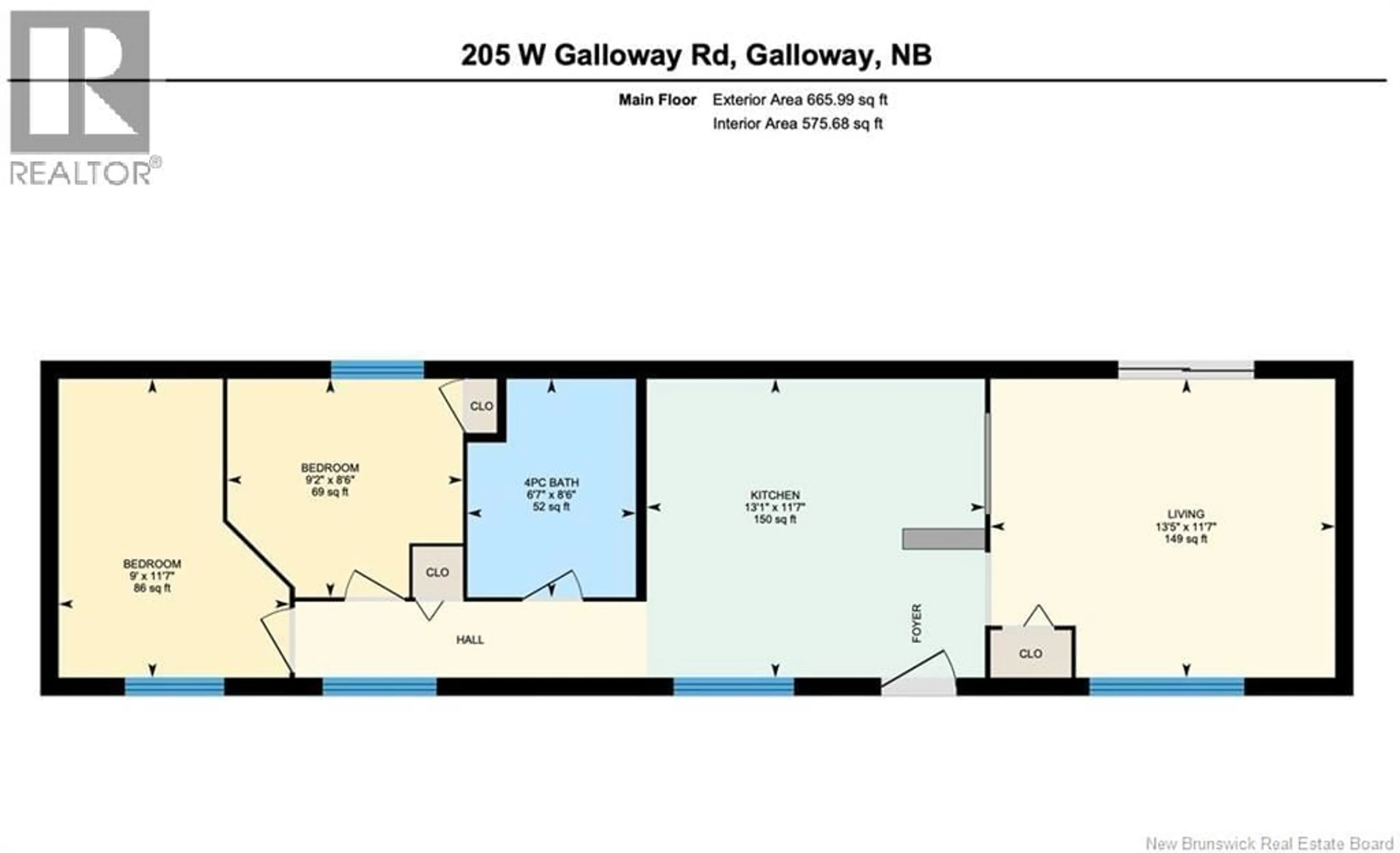 Floor plan for 205 GALLOWAY ROAD, Galloway New Brunswick E4W2P2