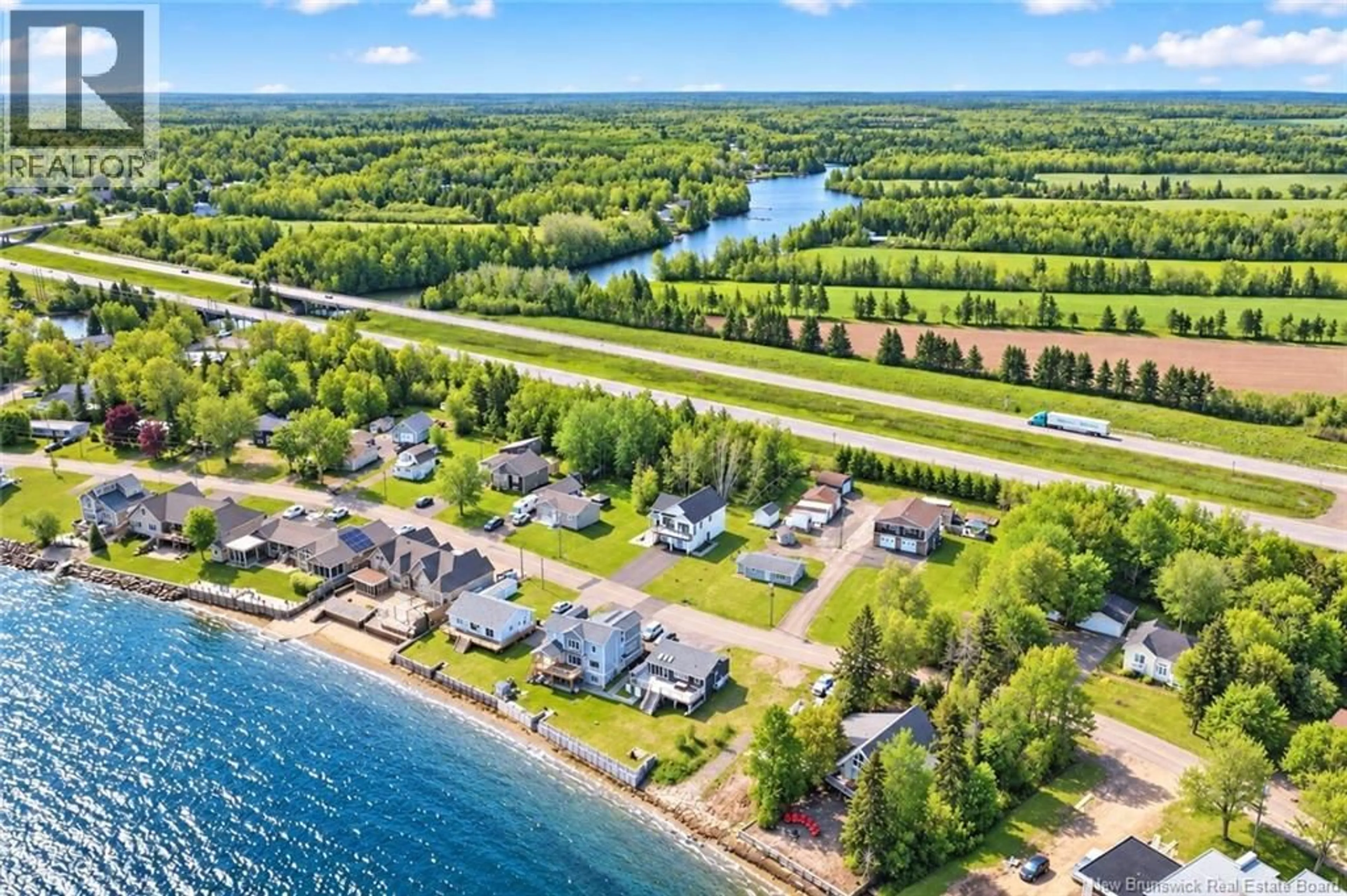 A pic from outside/outdoor area/front of a property/back of a property/a pic from drone, water/lake/river/ocean view for 355 CORNWALL ROAD, Shediac New Brunswick E4P1N9