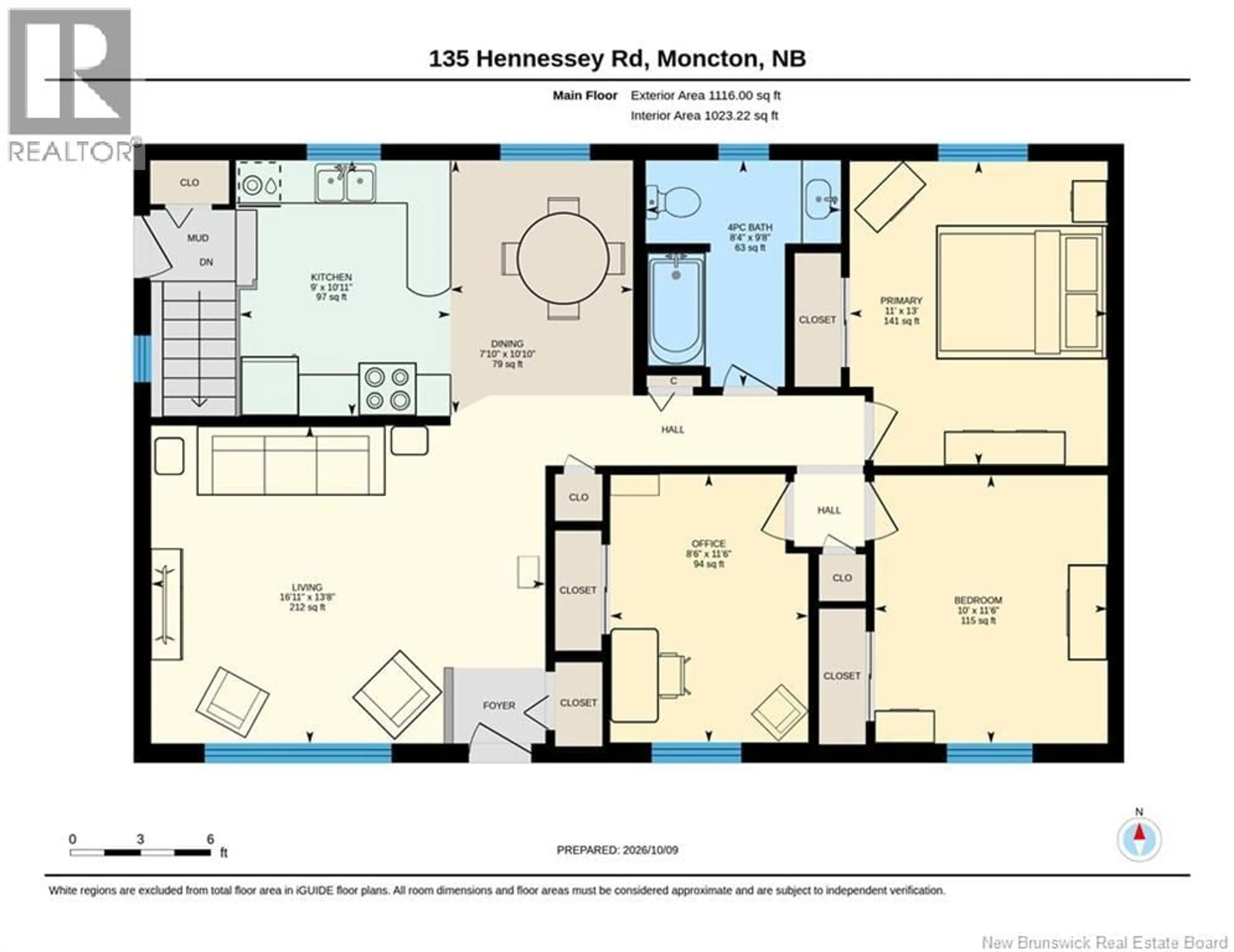 Floor plan for 135 HENNESSEY ROAD, Moncton New Brunswick E1A4Y8