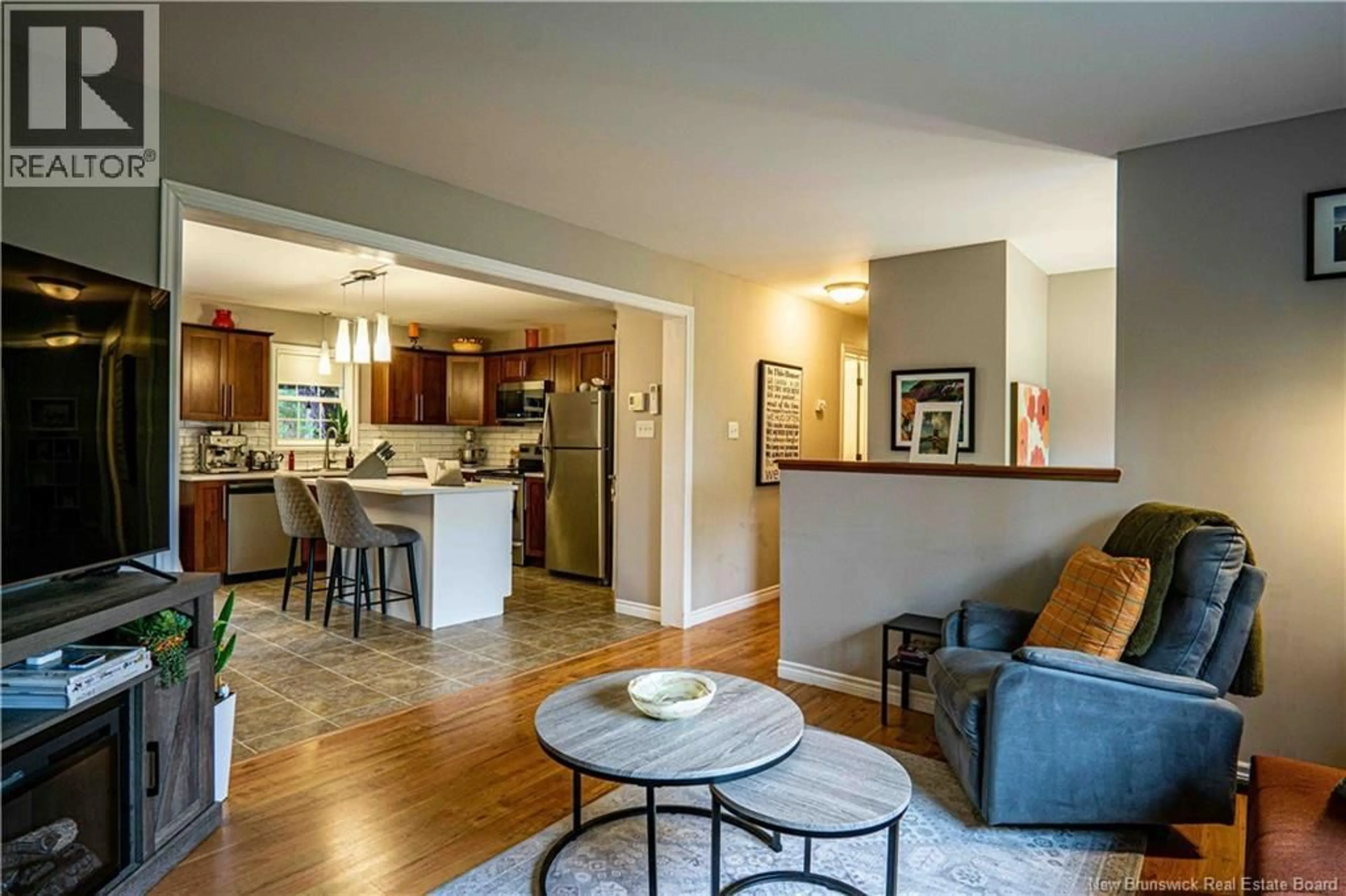 Open concept kitchen, wood/laminate floor for 12 MOUNT HALAK AVENUE, Rusagonis New Brunswick E3B0P1