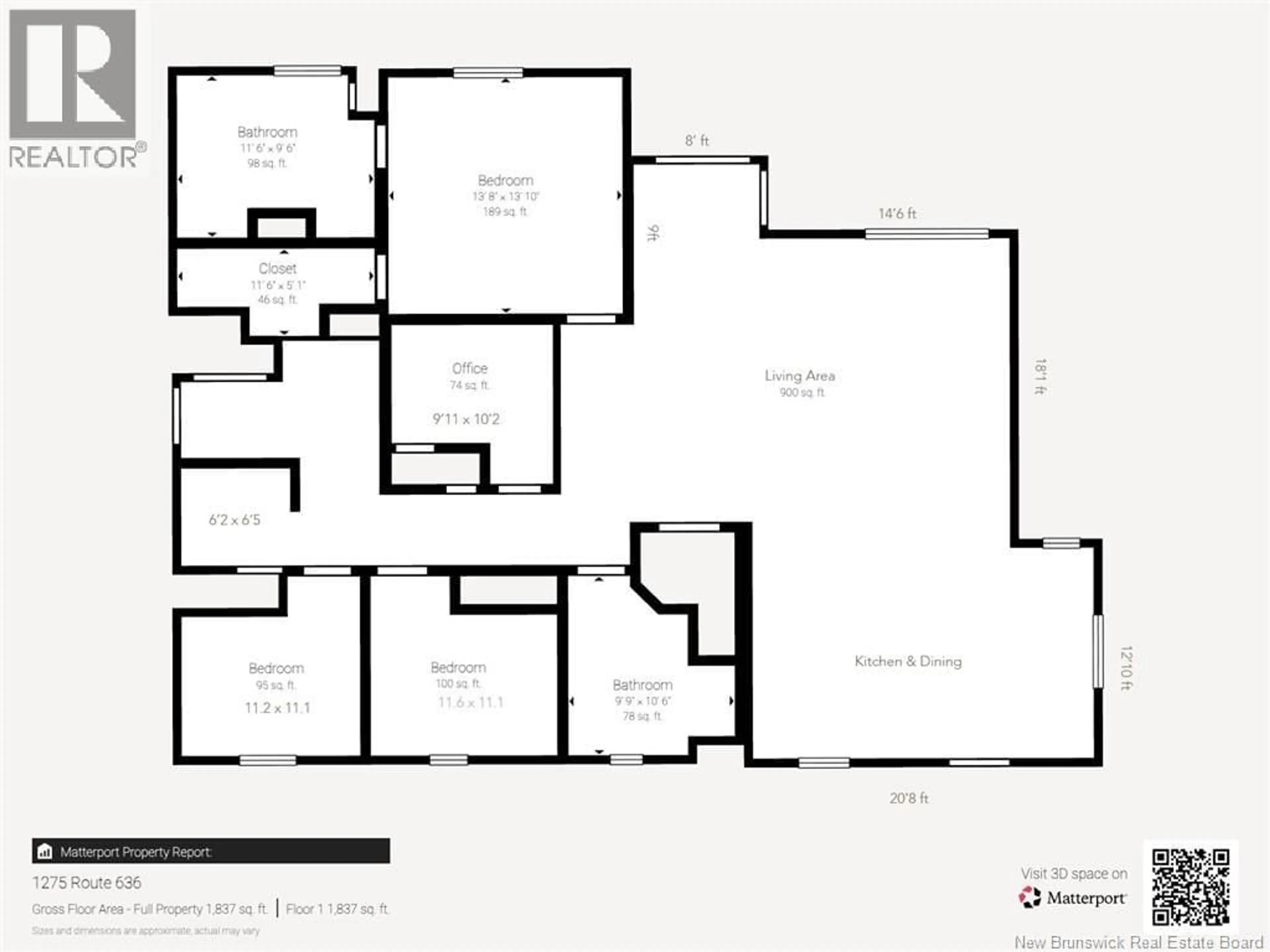 Floor plan for 1275 ROUTE 636, Harvey New Brunswick E6K3G9