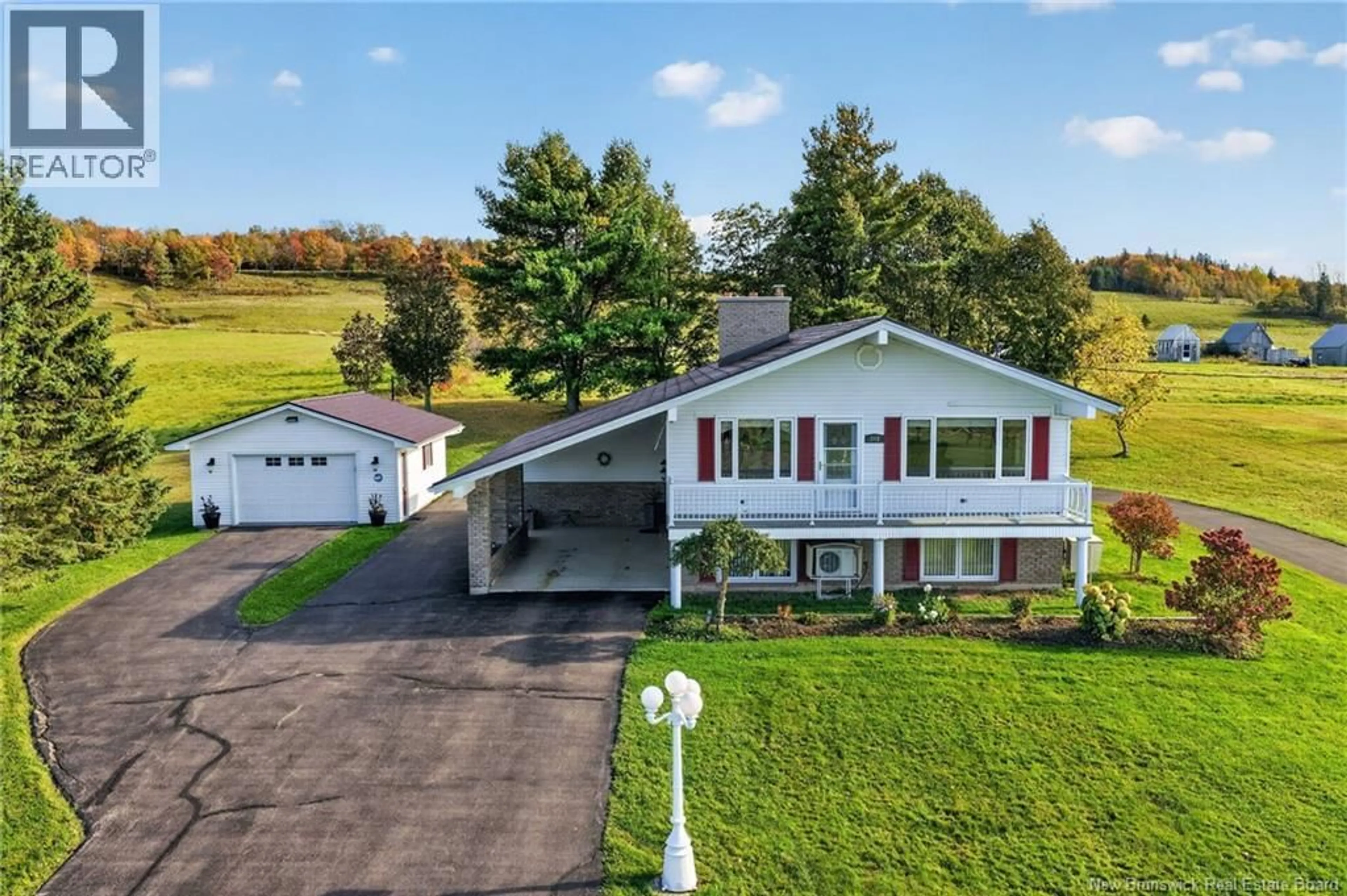 A pic from outside/outdoor area/front of a property/back of a property/a pic from drone, water/lake/river/ocean view for 349 COATES MILLS SOUTH ROAD, Sainte-Marie-De-Kent New Brunswick E4S1P3