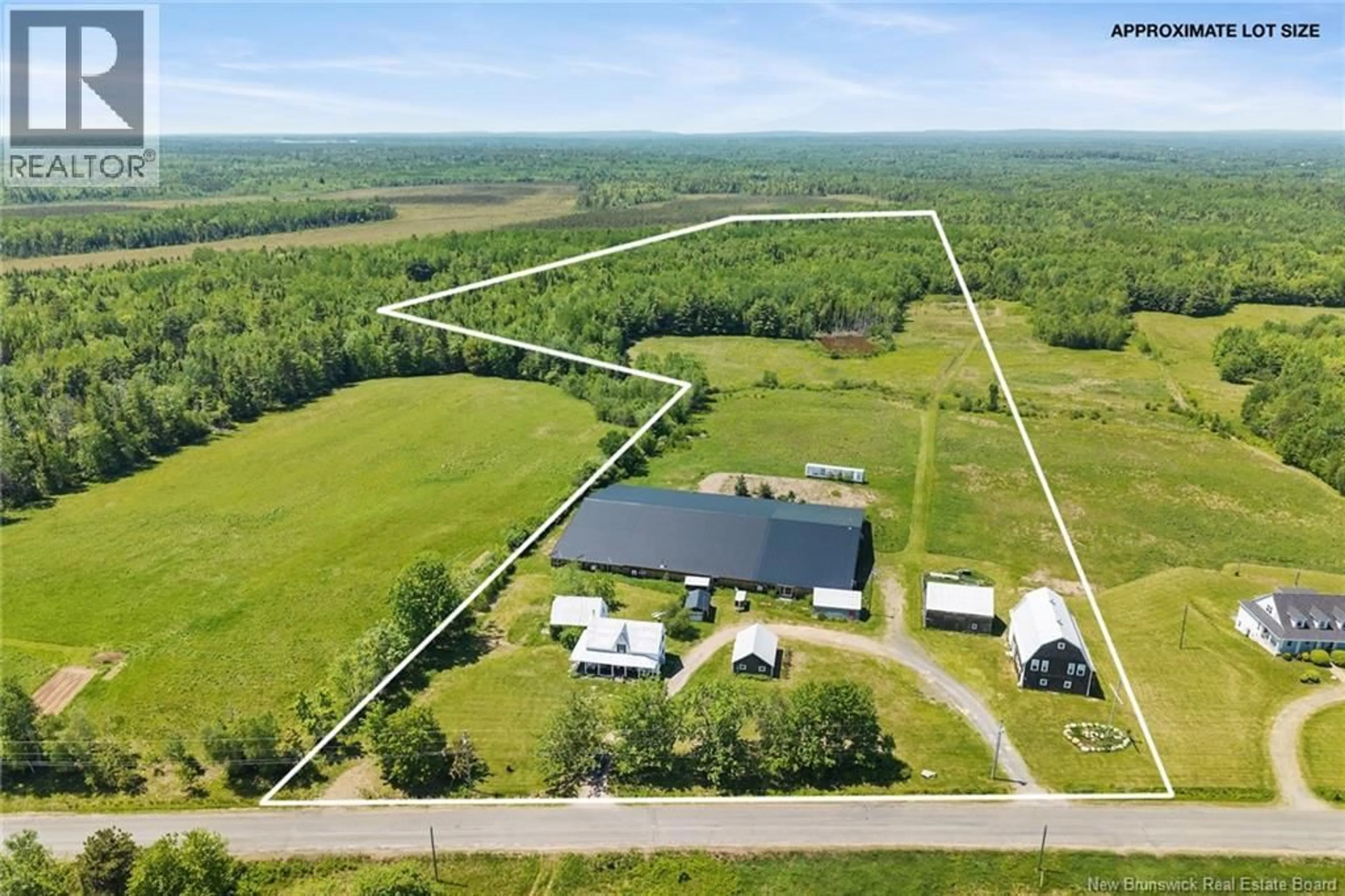 A pic from outside/outdoor area/front of a property/back of a property/a pic from drone, building for 288 SUNPOKE ROAD, Rusagonis New Brunswick E3B8Y3