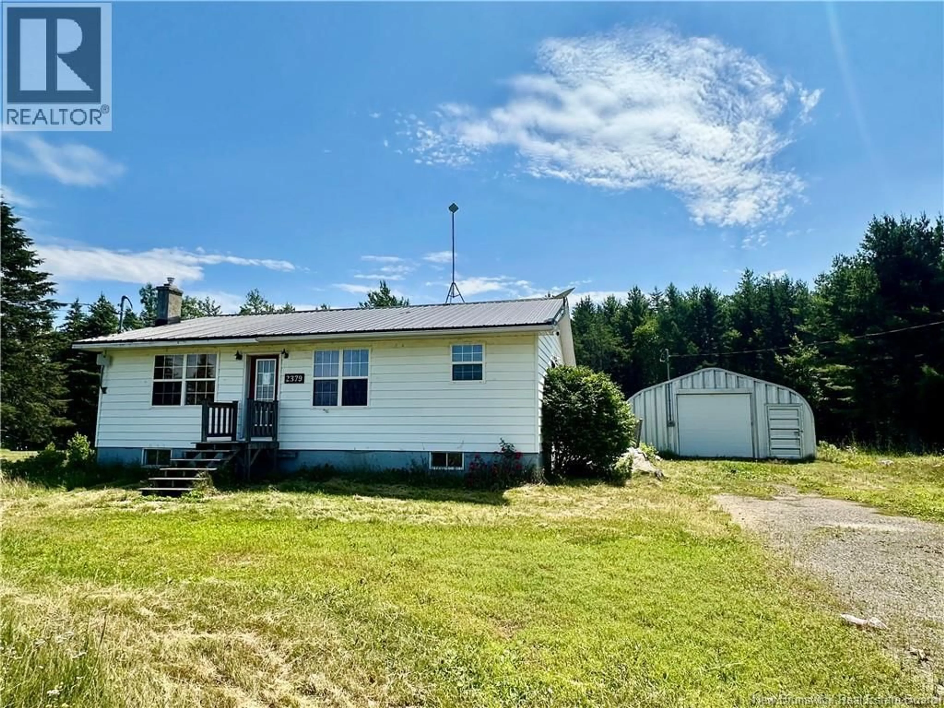A pic from outside/outdoor area/front of a property/back of a property/a pic from drone, unknown for 2379 ROUTE 510, Targettville New Brunswick E4T1S6
