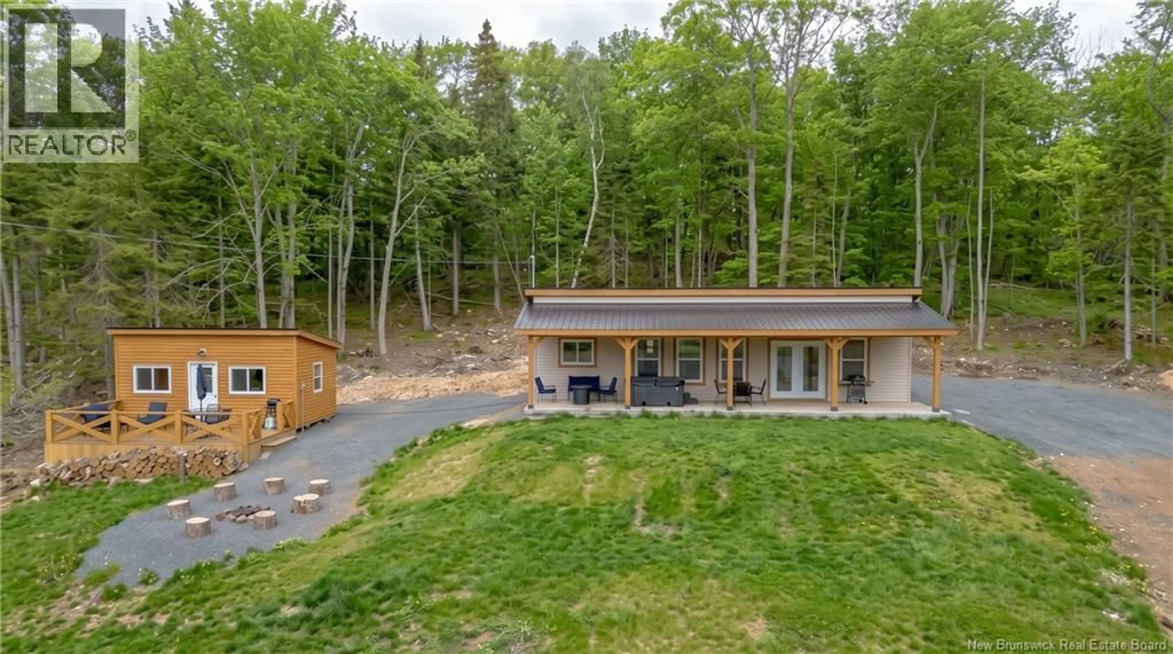 A pic from outside/outdoor area/front of a property/back of a property/a pic from drone, forest/trees view for 97 BROWNS COVE ROAD, Kars New Brunswick E5T2Z5