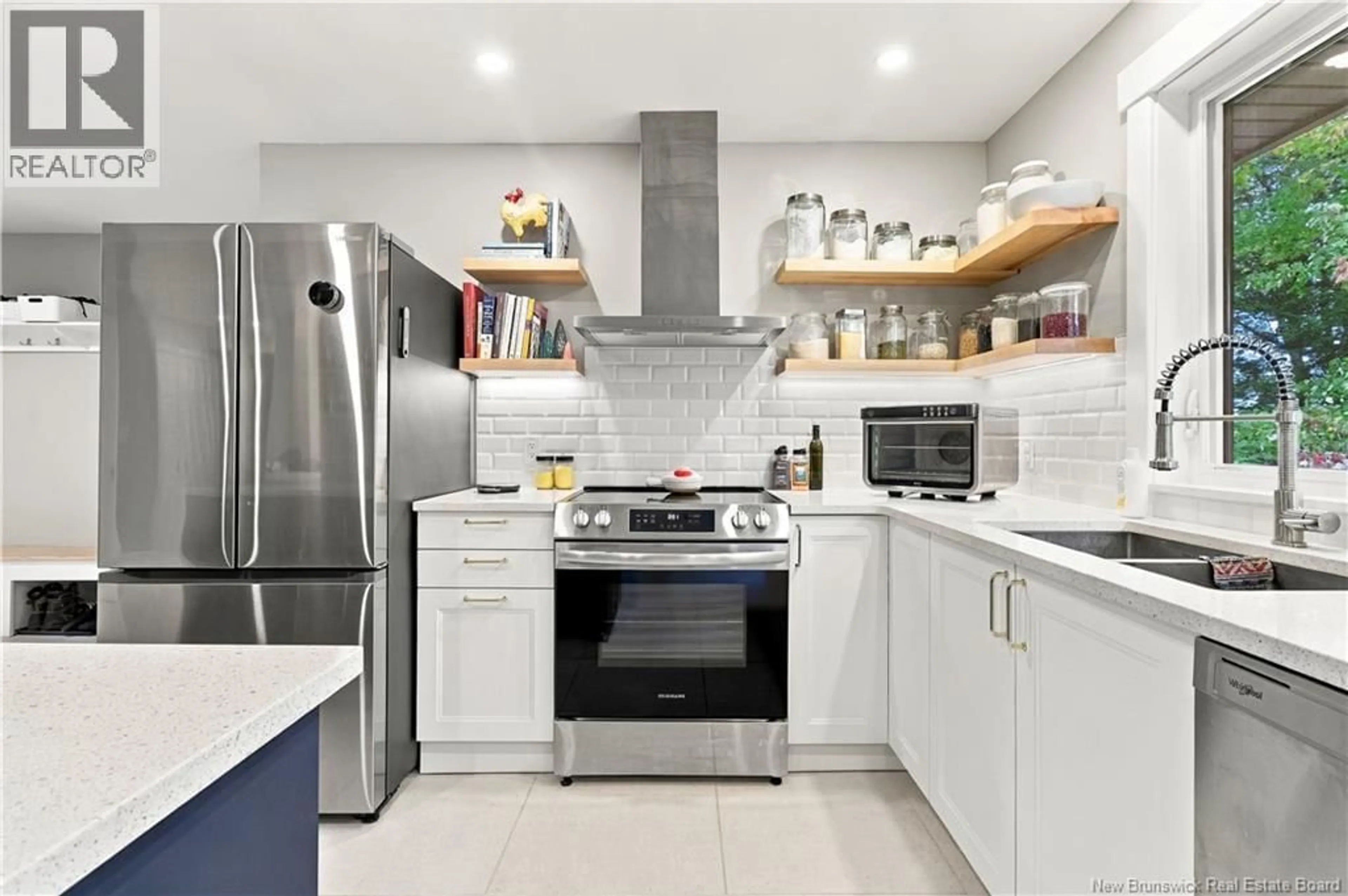 Contemporary kitchen, ceramic/tile floor for 41 SIMCOE COURT, Fredericton New Brunswick E3B2W9
