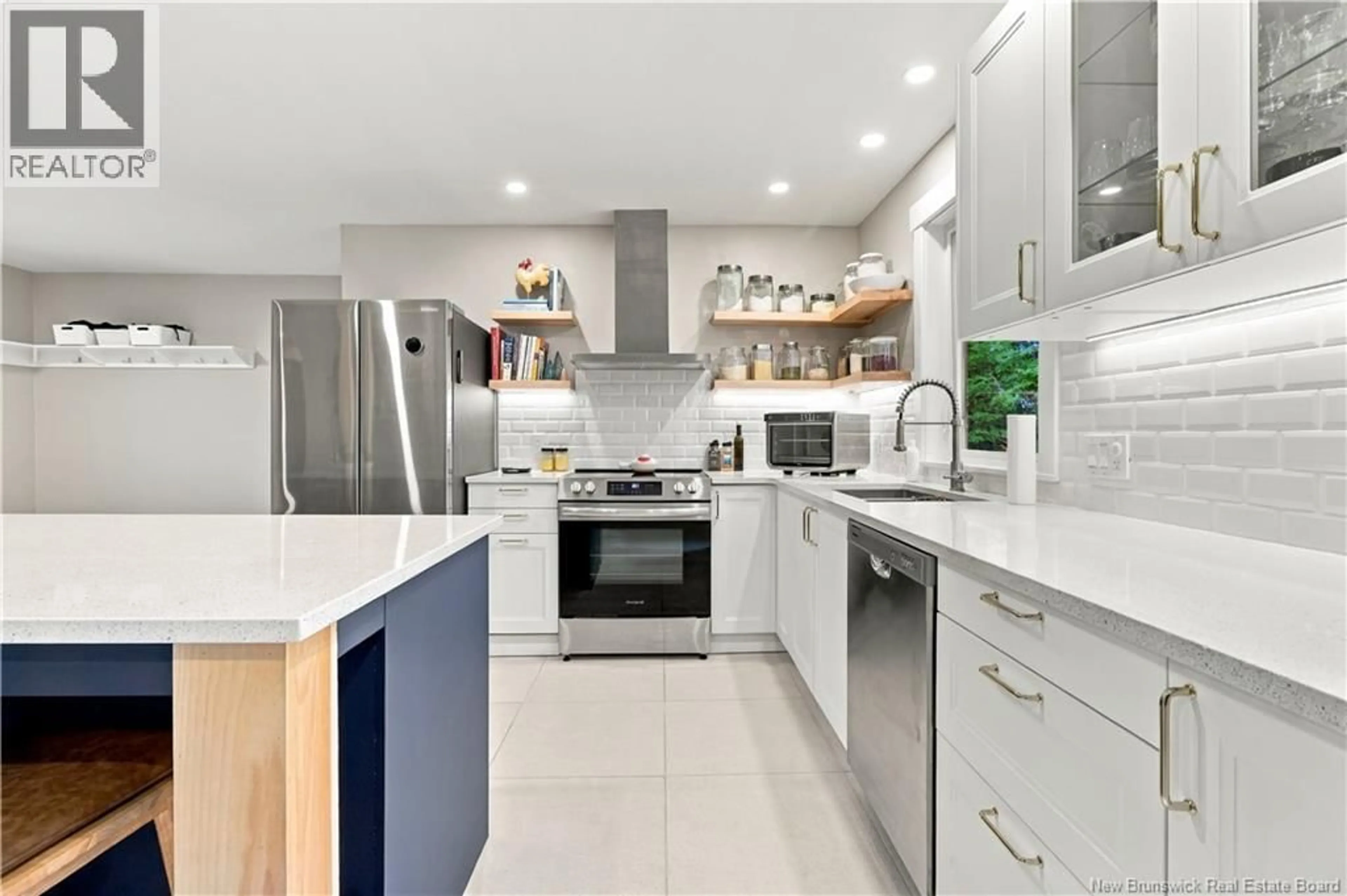 Contemporary kitchen, ceramic/tile floor for 41 SIMCOE COURT, Fredericton New Brunswick E3B2W9