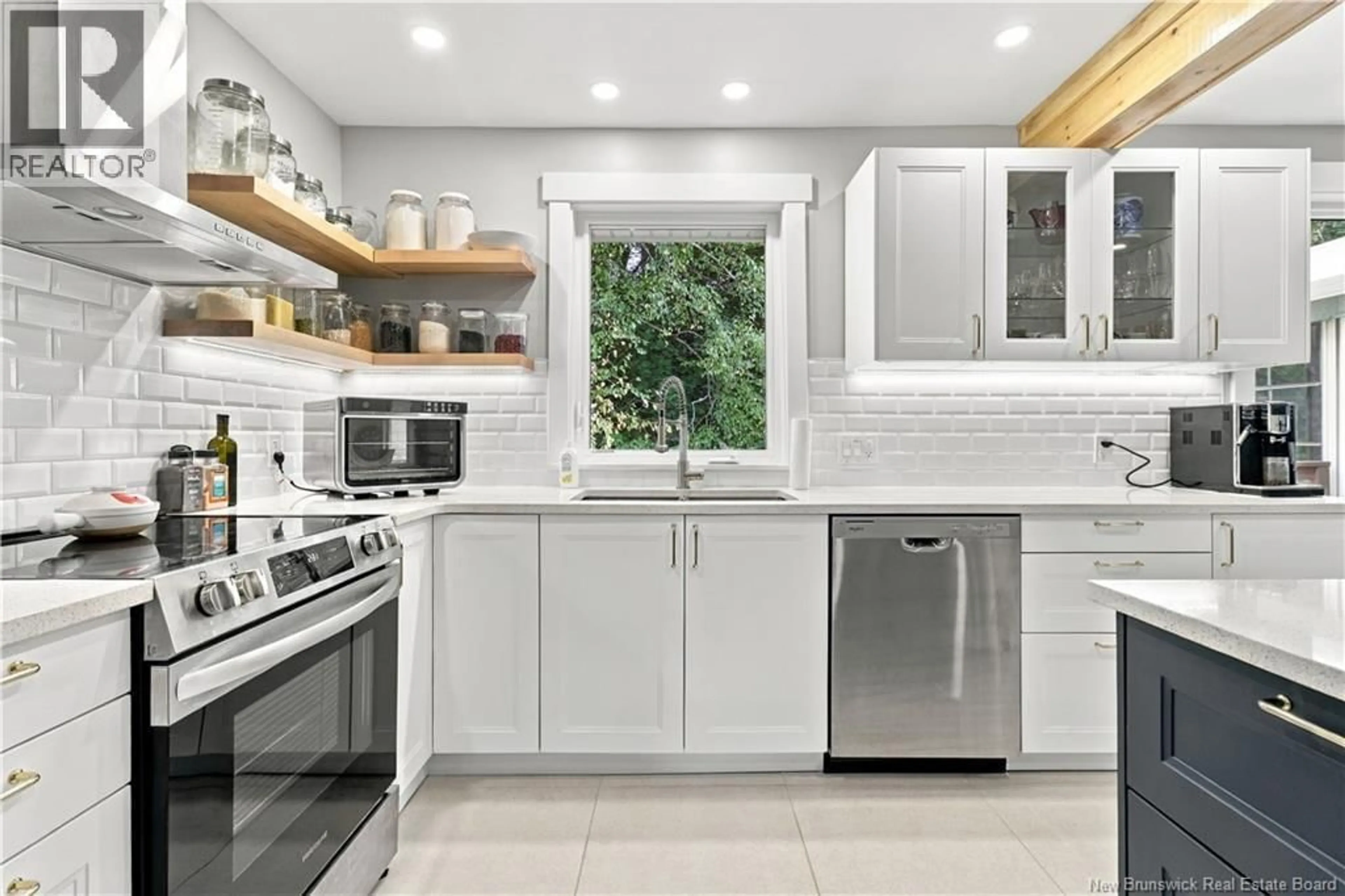 Contemporary kitchen, ceramic/tile floor for 41 SIMCOE COURT, Fredericton New Brunswick E3B2W9