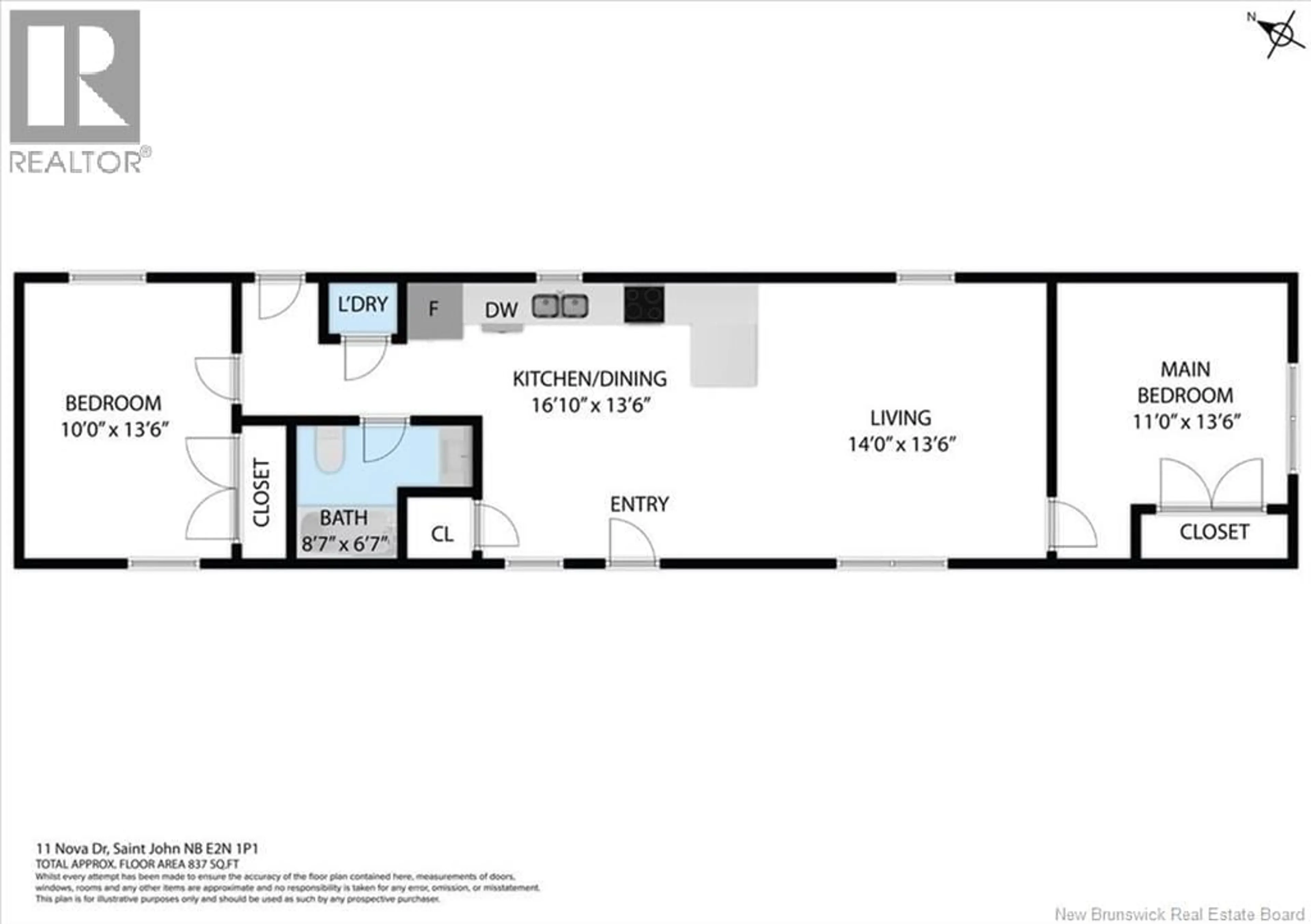 Floor plan for 11 NOVA DRIVE, Saint John New Brunswick E2N1P1