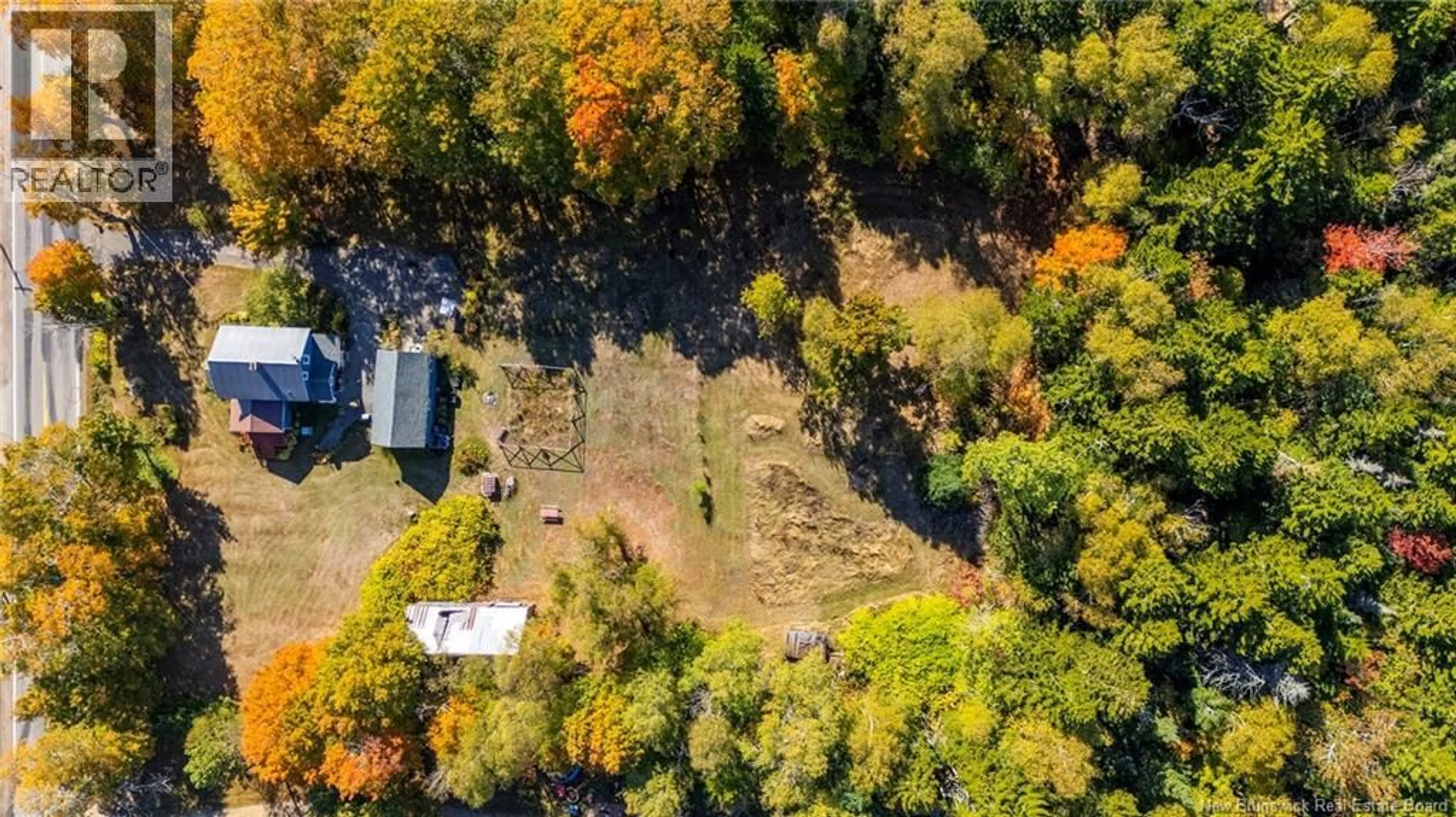 A pic from outside/outdoor area/front of a property/back of a property/a pic from drone, forest/trees view for 3988 ROUTE 114, Hopewell Cape New Brunswick E4H3K1