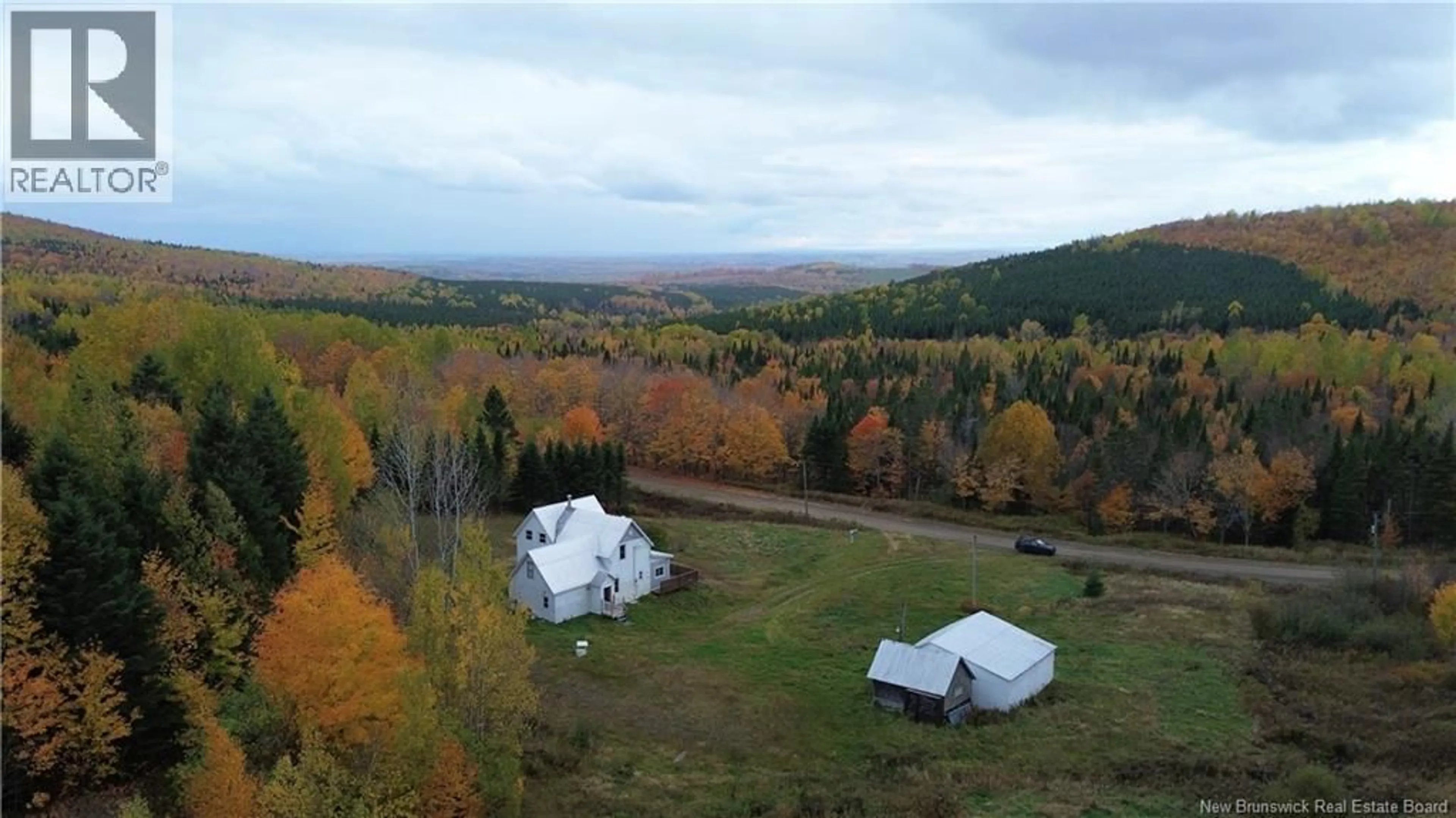 A pic from outside/outdoor area/front of a property/back of a property/a pic from drone, forest/trees view for 389 KNOWLESVILLE ROAD, Knowlesville New Brunswick E7L1M5