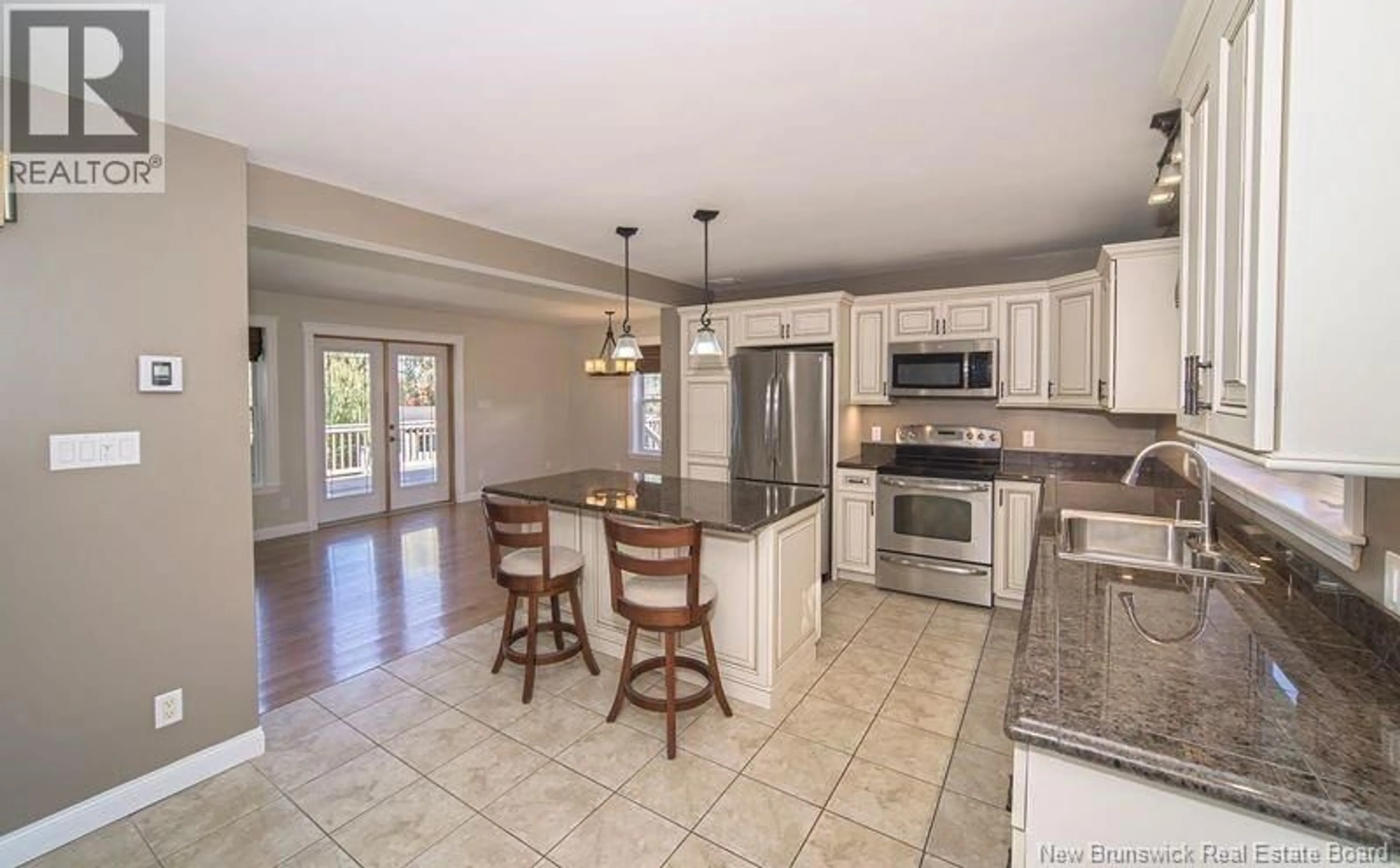 Open concept kitchen, ceramic/tile floor for 31 RIVERVIEW DRIVE, Fredericton New Brunswick E3B5Y9