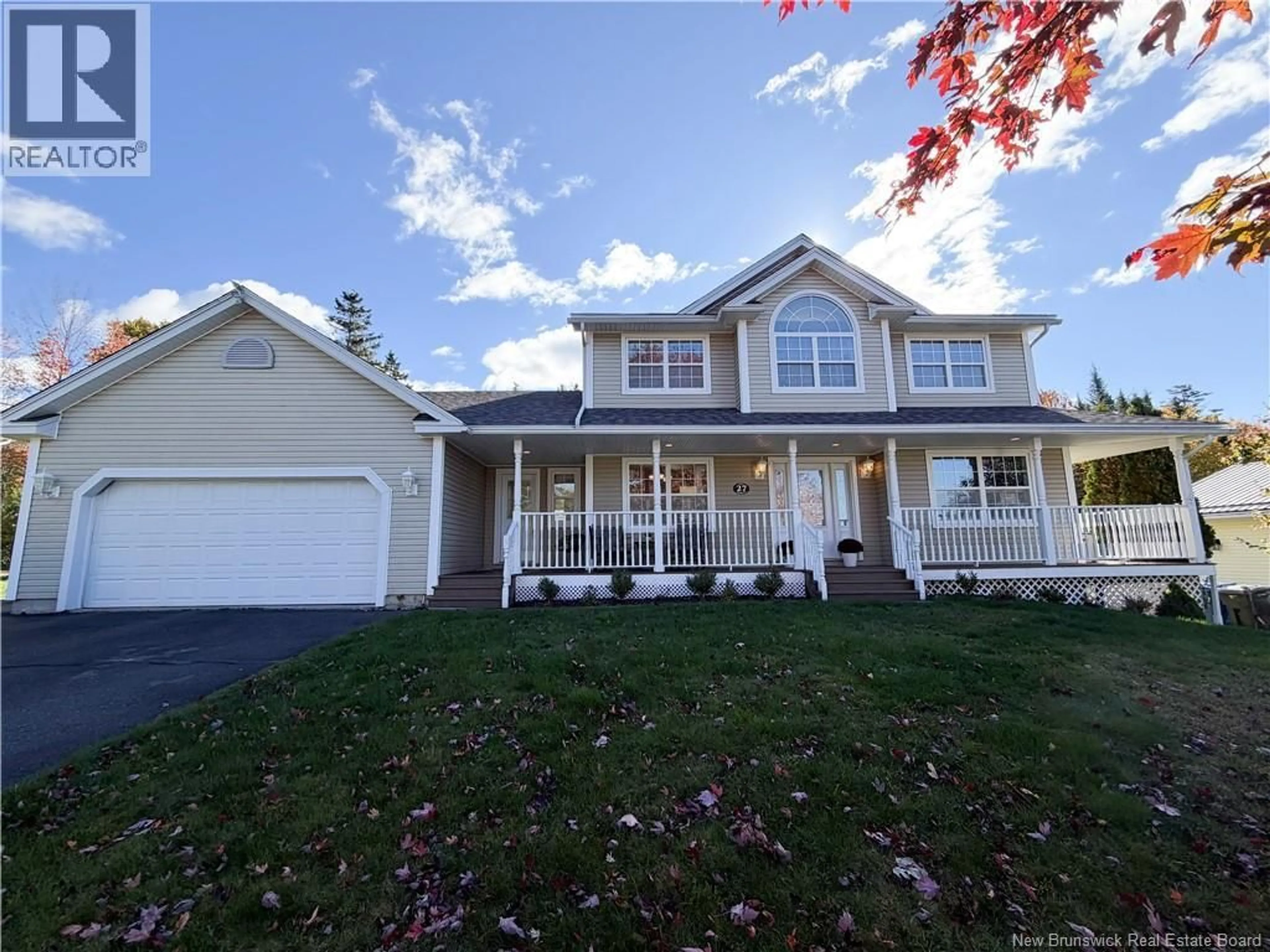 Home with vinyl exterior material, street for 27 COVE CRESCENT, Rothesay New Brunswick E2E5C6