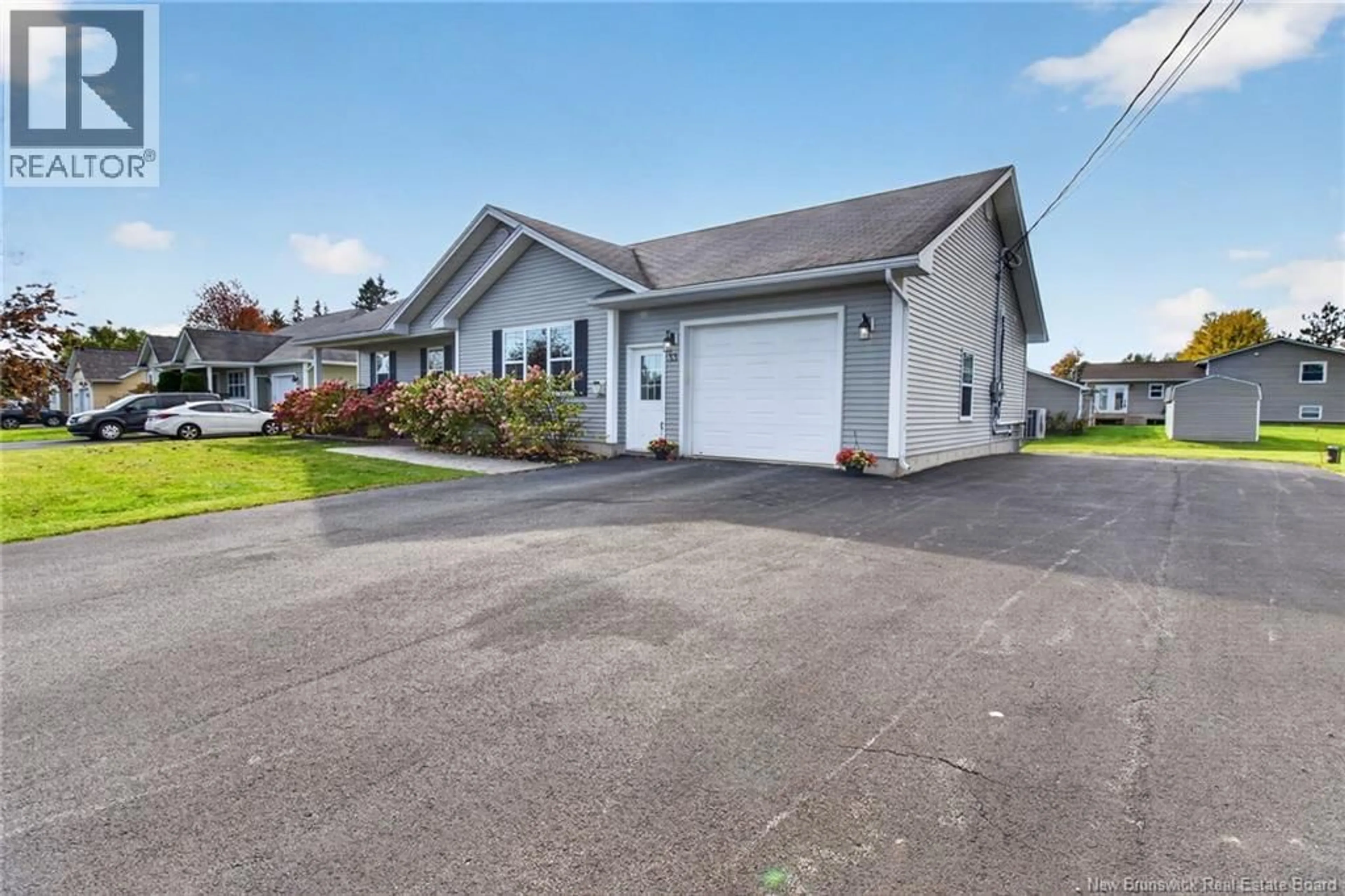 Home with vinyl exterior material, street for 33 CHAD CRESCENT, Salisbury New Brunswick E4J3N4
