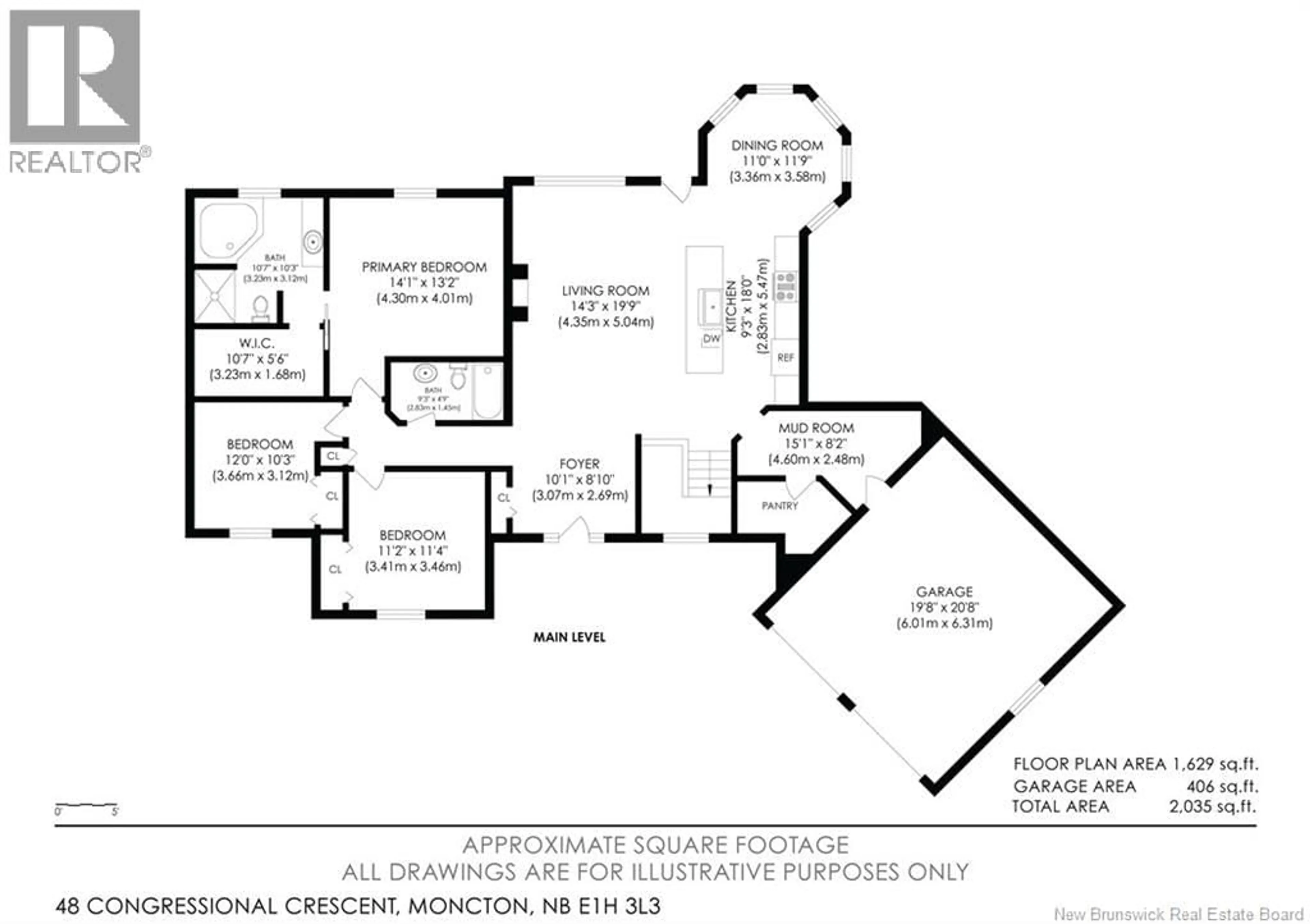 Floor plan for 48 CONGRESSIONAL CRESCENT, Moncton New Brunswick E1H3L3