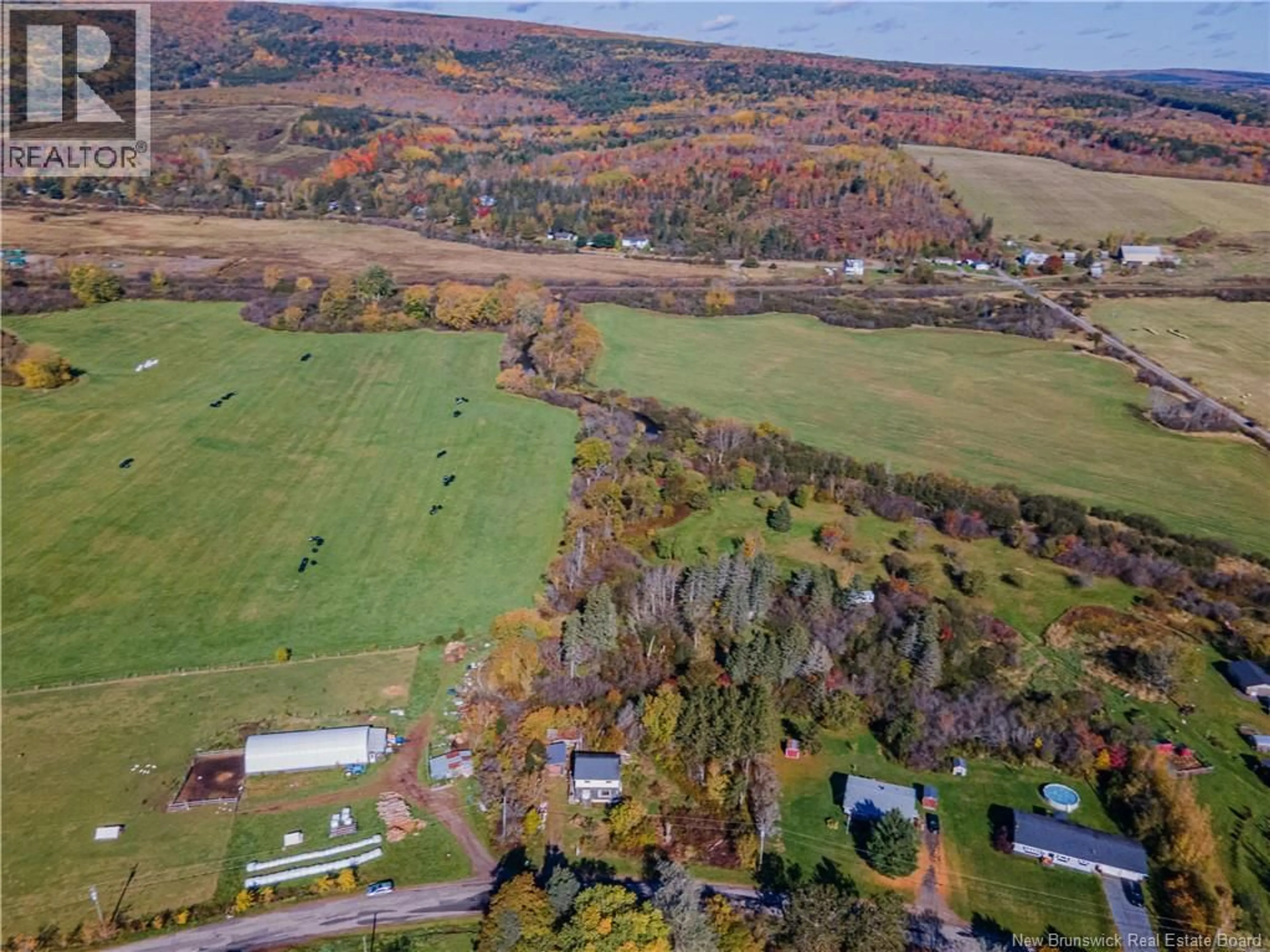 A pic from outside/outdoor area/front of a property/back of a property/a pic from drone, forest/trees view for 77 PENOBSQUIS LOOP, Penobsquis New Brunswick E4G2B6