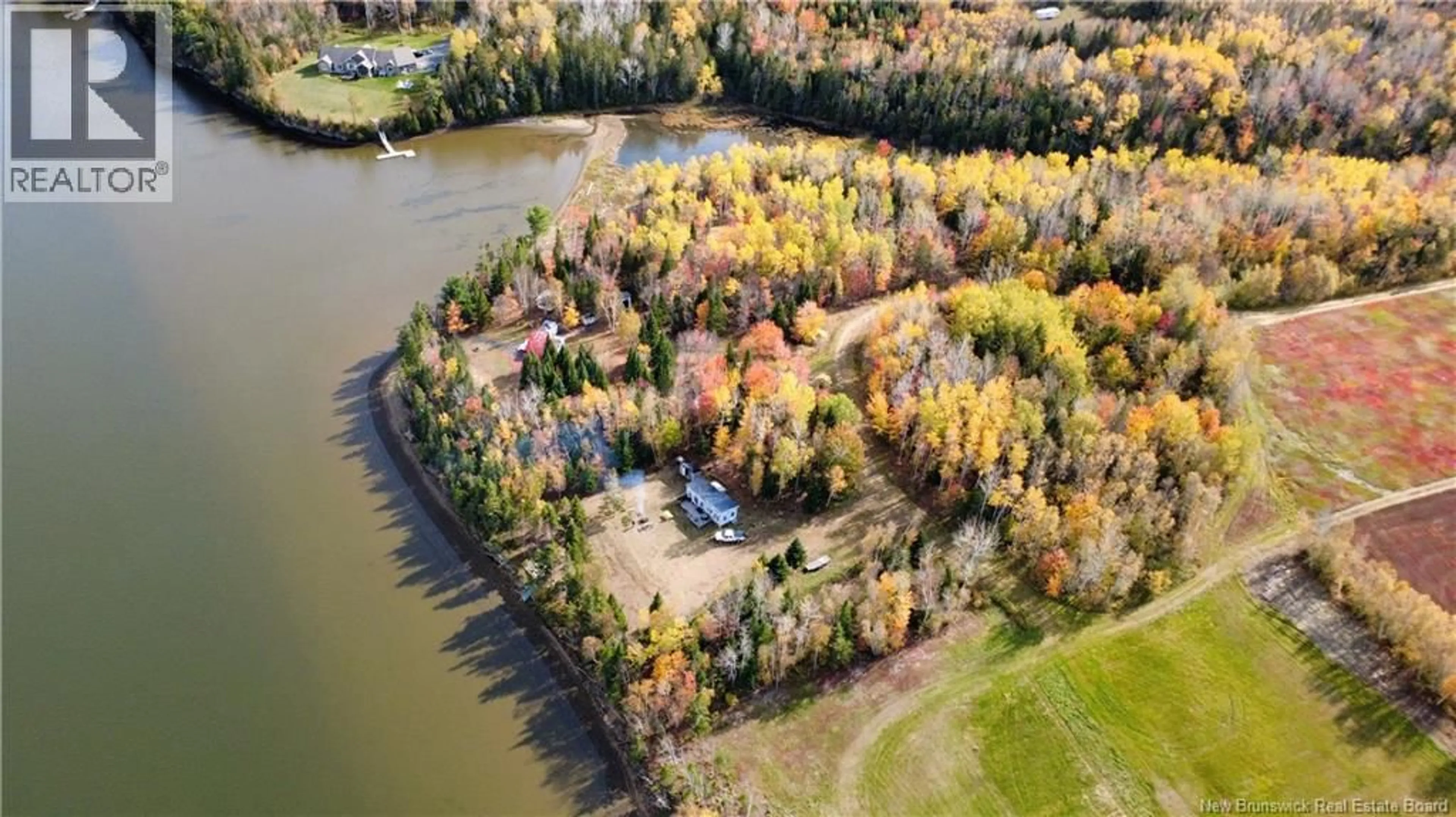 A pic from outside/outdoor area/front of a property/back of a property/a pic from drone, water/lake/river/ocean view for 31.7 ACRES STRAIGHT BROOK ROAD, Tabusintac New Brunswick E9H2B3