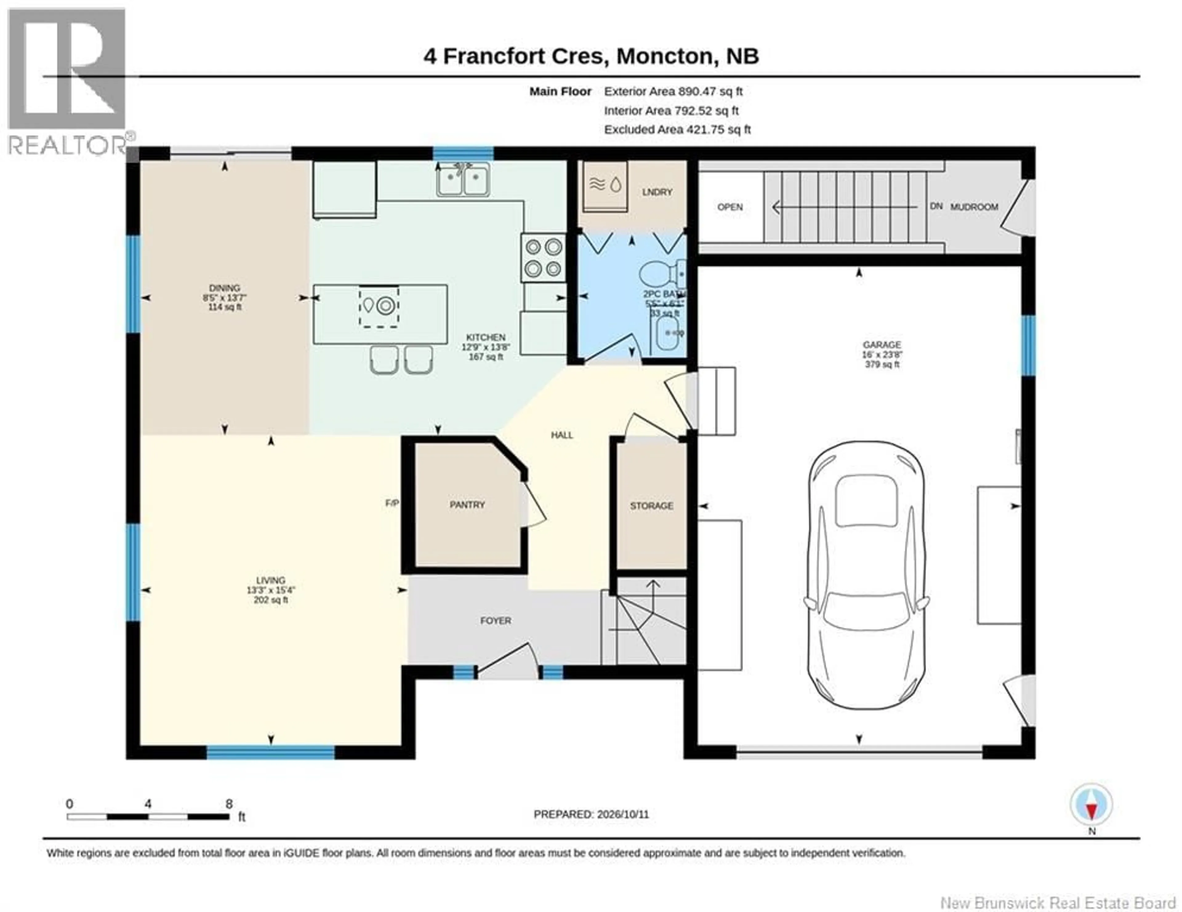Floor plan for 4 FRANCFORT CRESCENT, Moncton New Brunswick E1G5W6