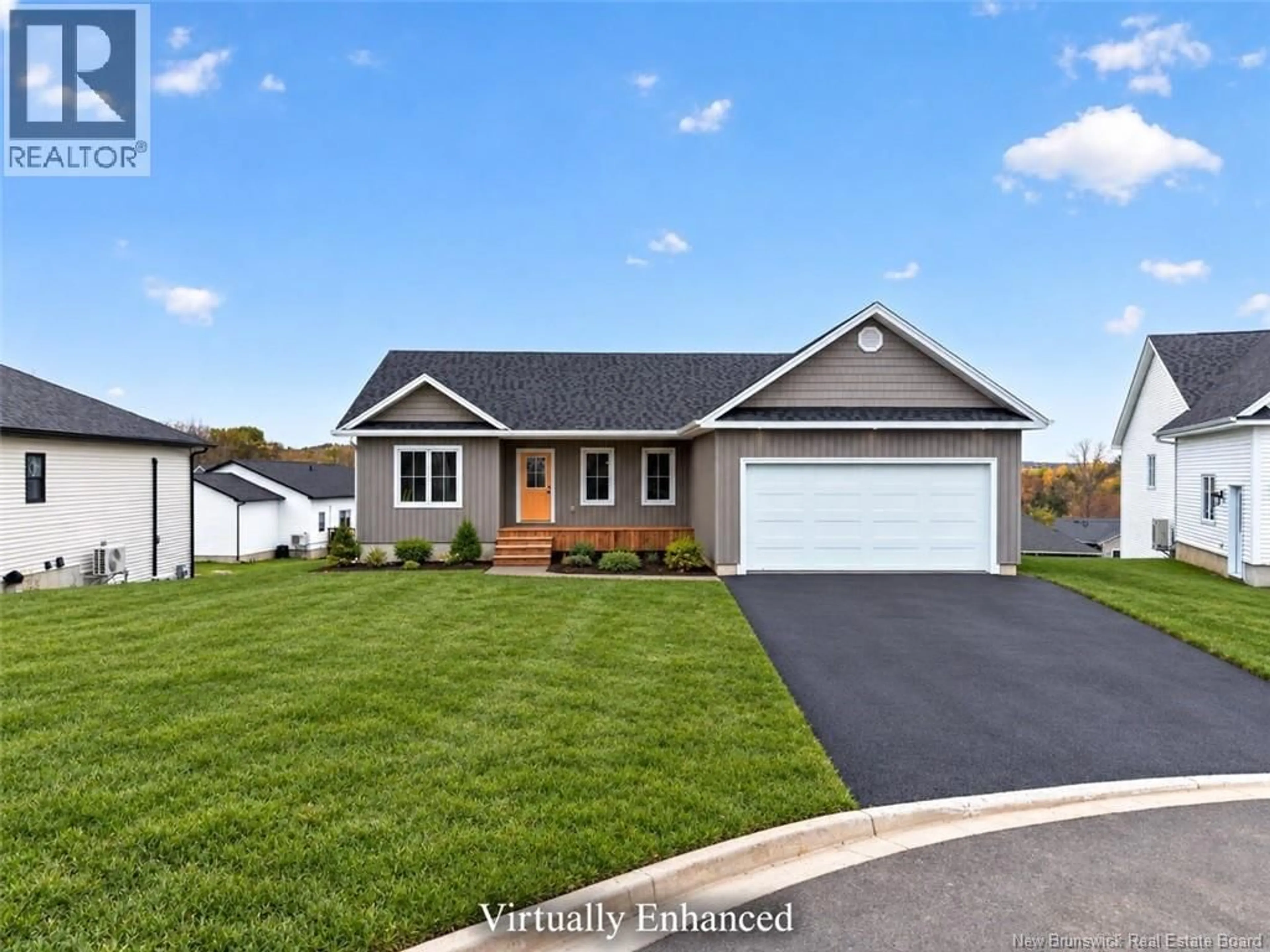 Home with vinyl exterior material, street for 13 GEYSSEN COURT, Fredericton New Brunswick E3G0K8
