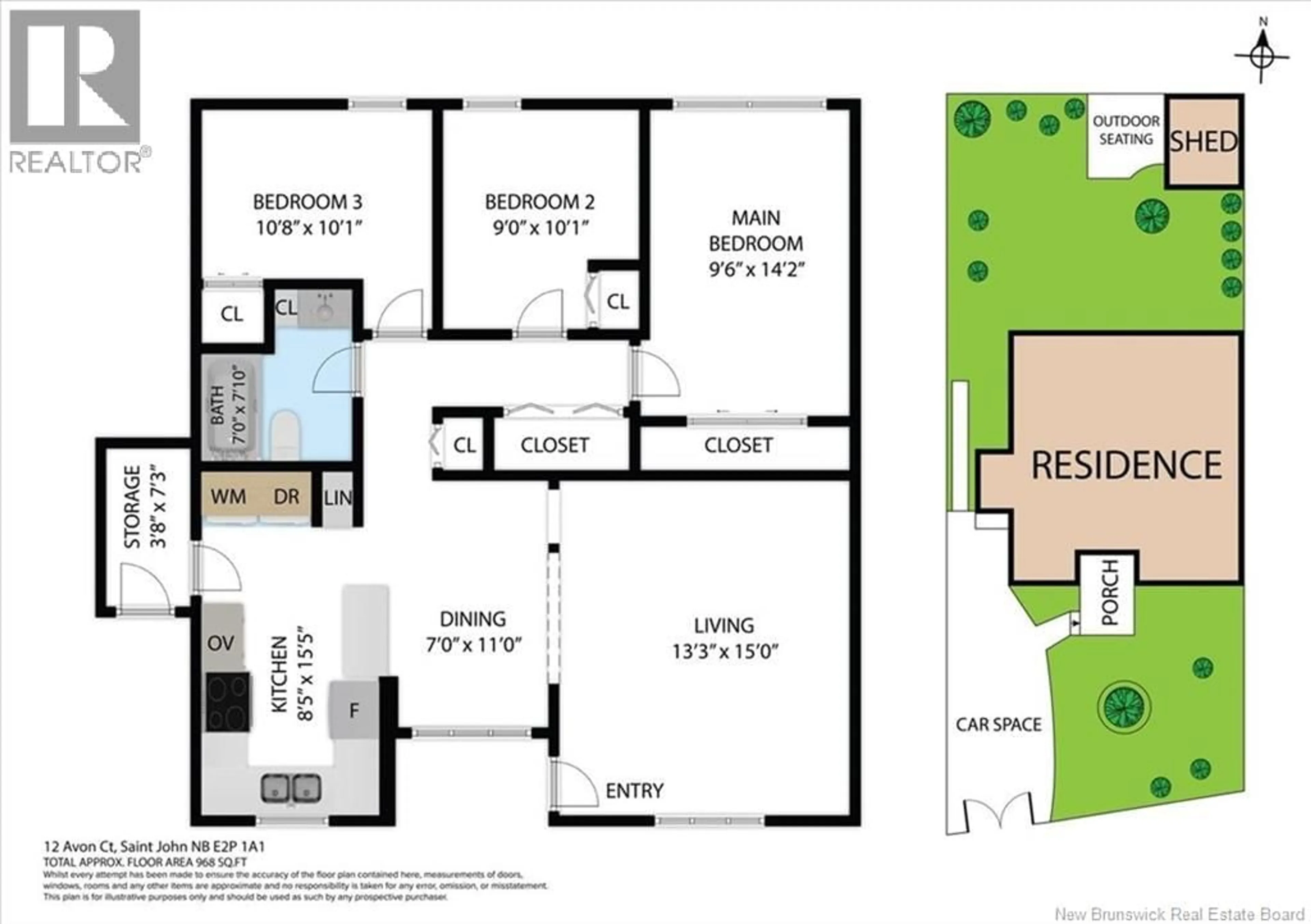 Floor plan for 12 AVON COURT, Saint John New Brunswick E2P1A2
