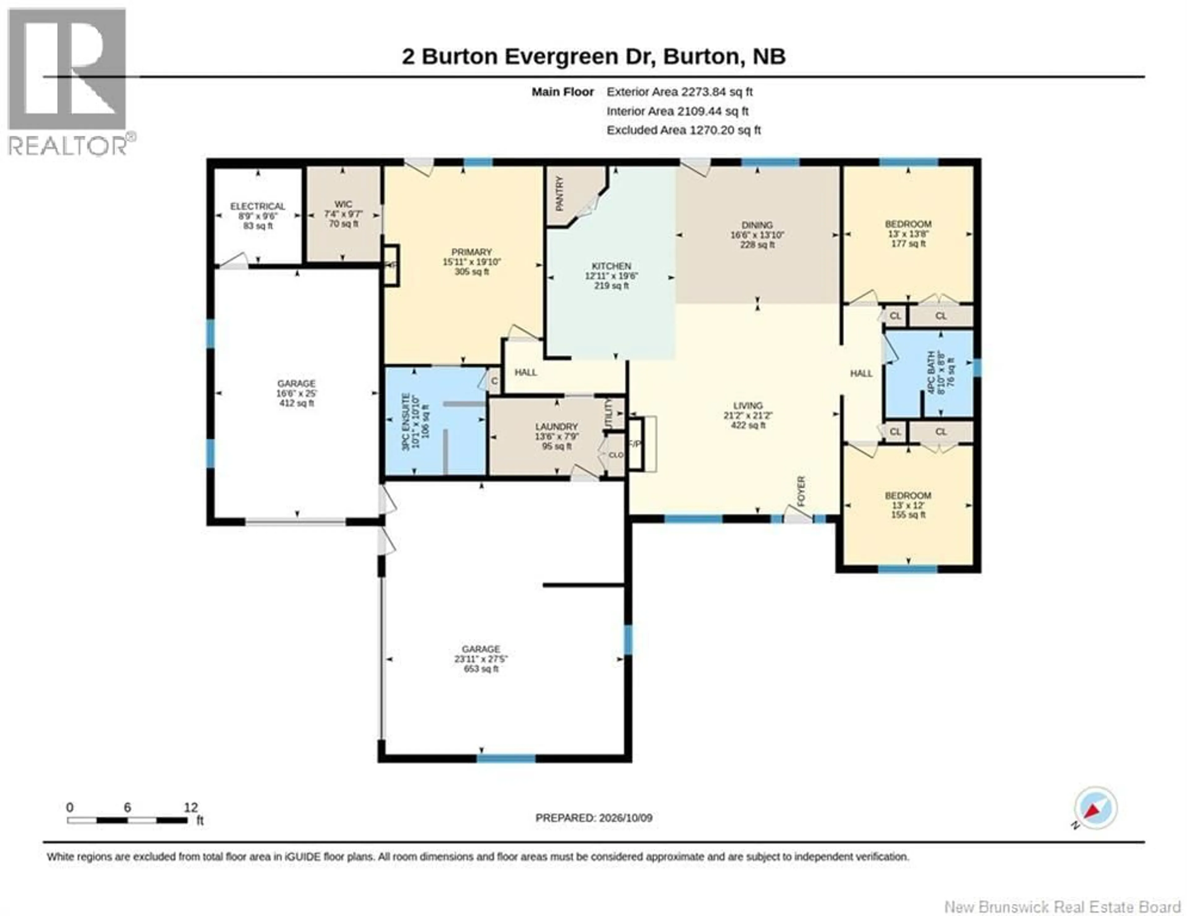 Floor plan for 2 BURTON EVERGREEN STREET, Burton New Brunswick E2V3E7