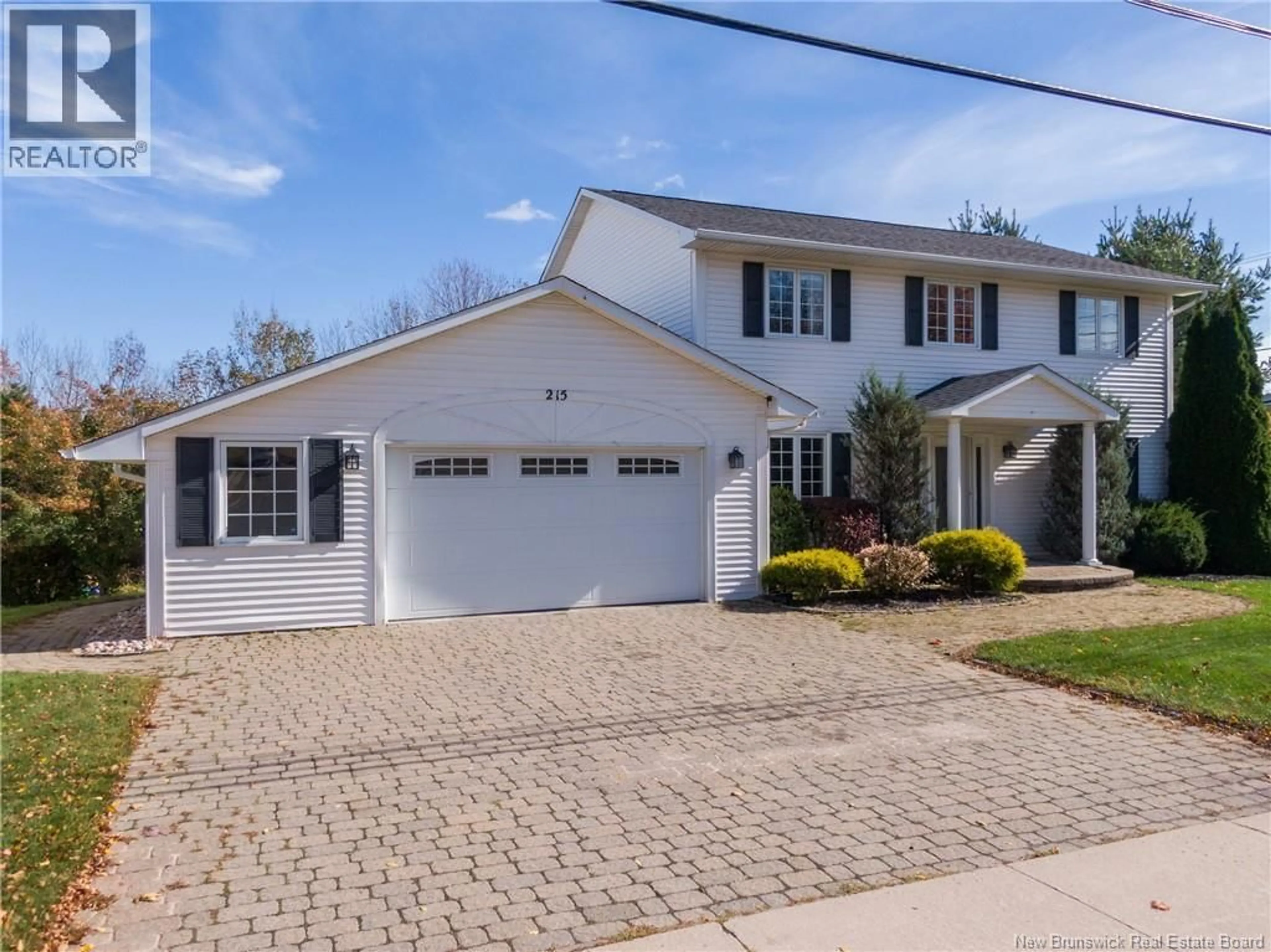Home with brick exterior material, street for 215 KIMBLE DRIVE, Fredericton New Brunswick E3B6Y1