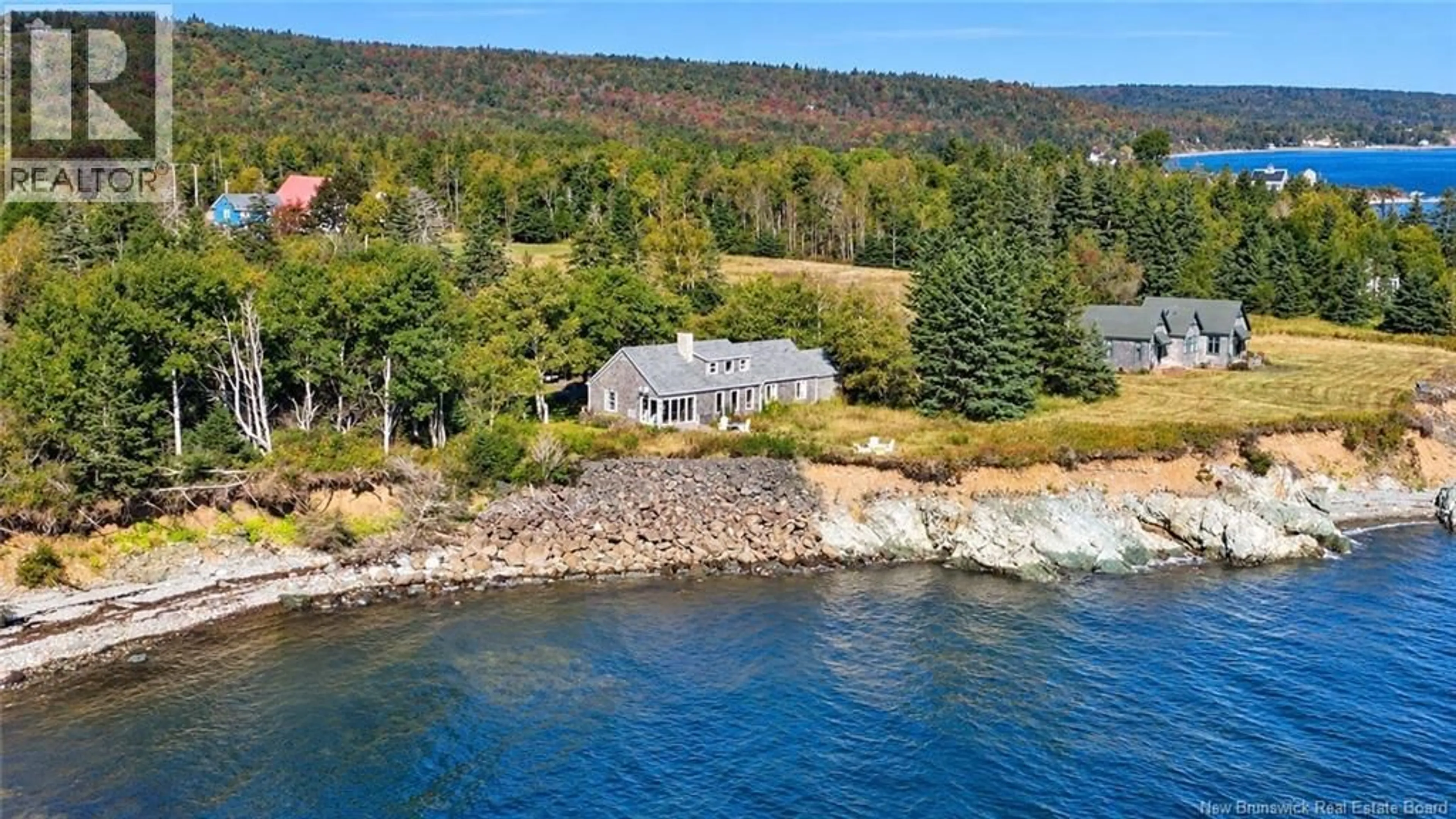 A pic from outside/outdoor area/front of a property/back of a property/a pic from drone, water/lake/river/ocean view for 537 ROUTE 776, Grand Manan New Brunswick E5G2C8