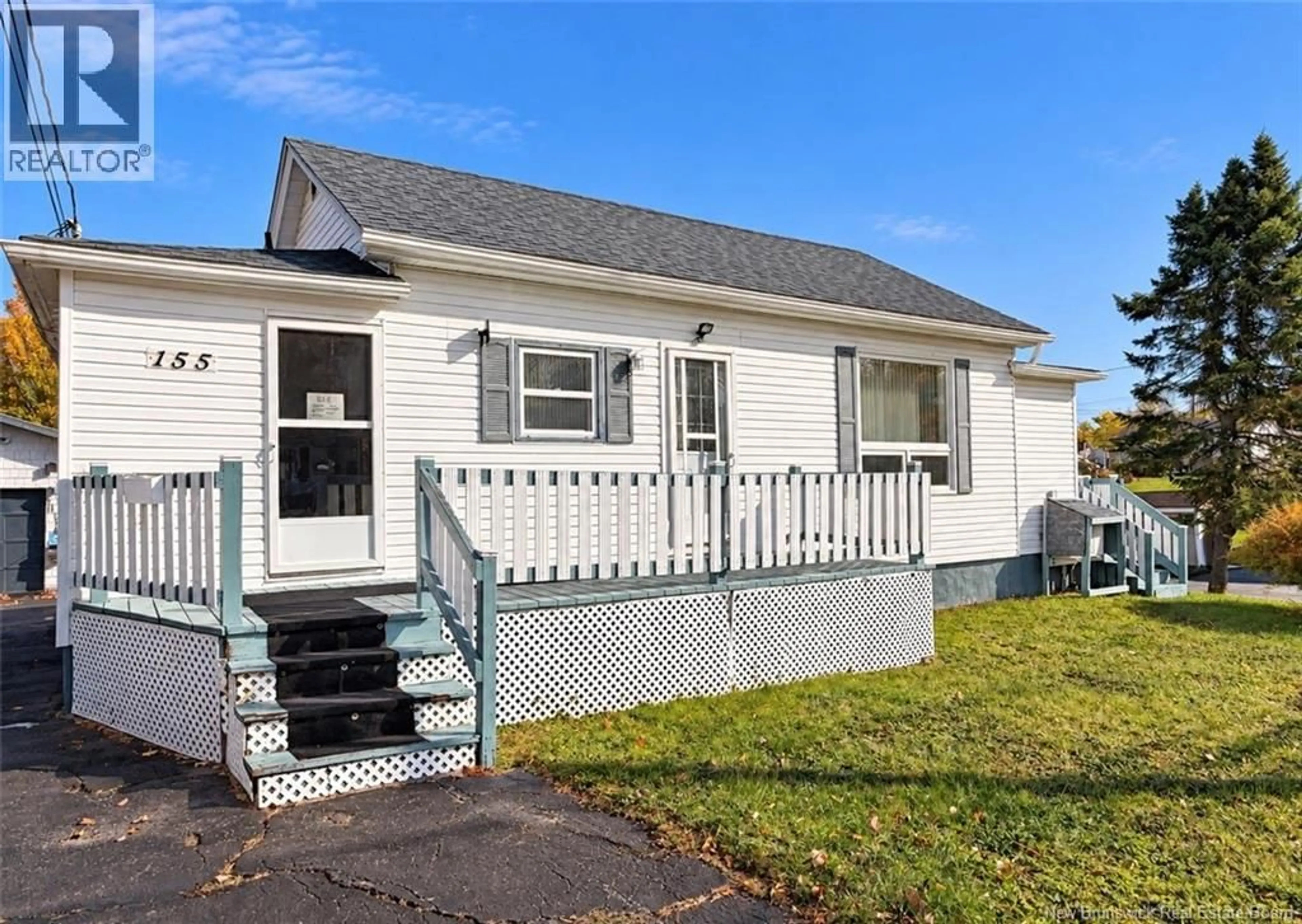 Home with vinyl exterior material, street for 155 MELANSON, Bathurst New Brunswick E2A1L5