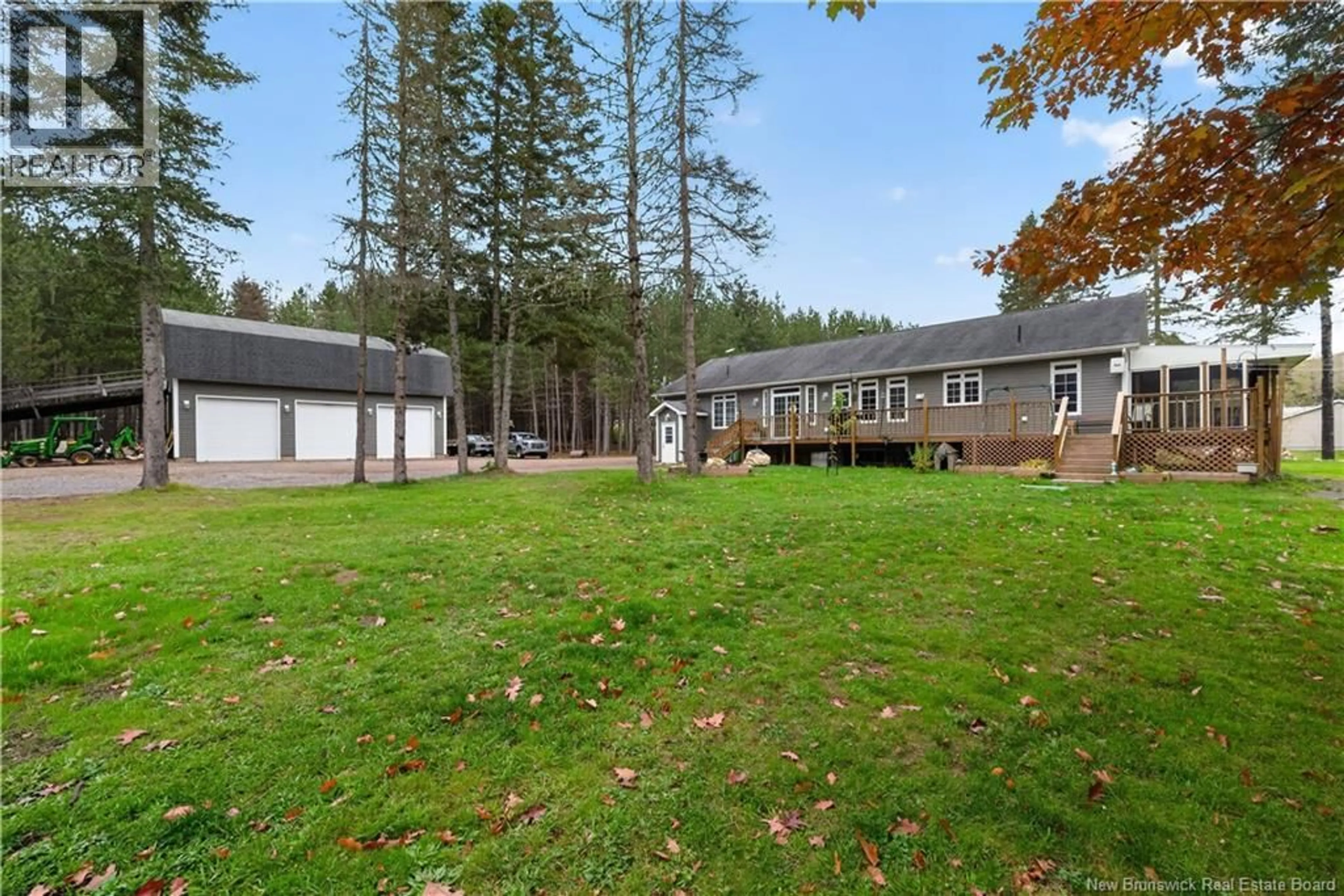 A pic from outside/outdoor area/front of a property/back of a property/a pic from drone, forest/trees view for 28 CHURCH HILL ROAD, Elgin New Brunswick E4Z1P9