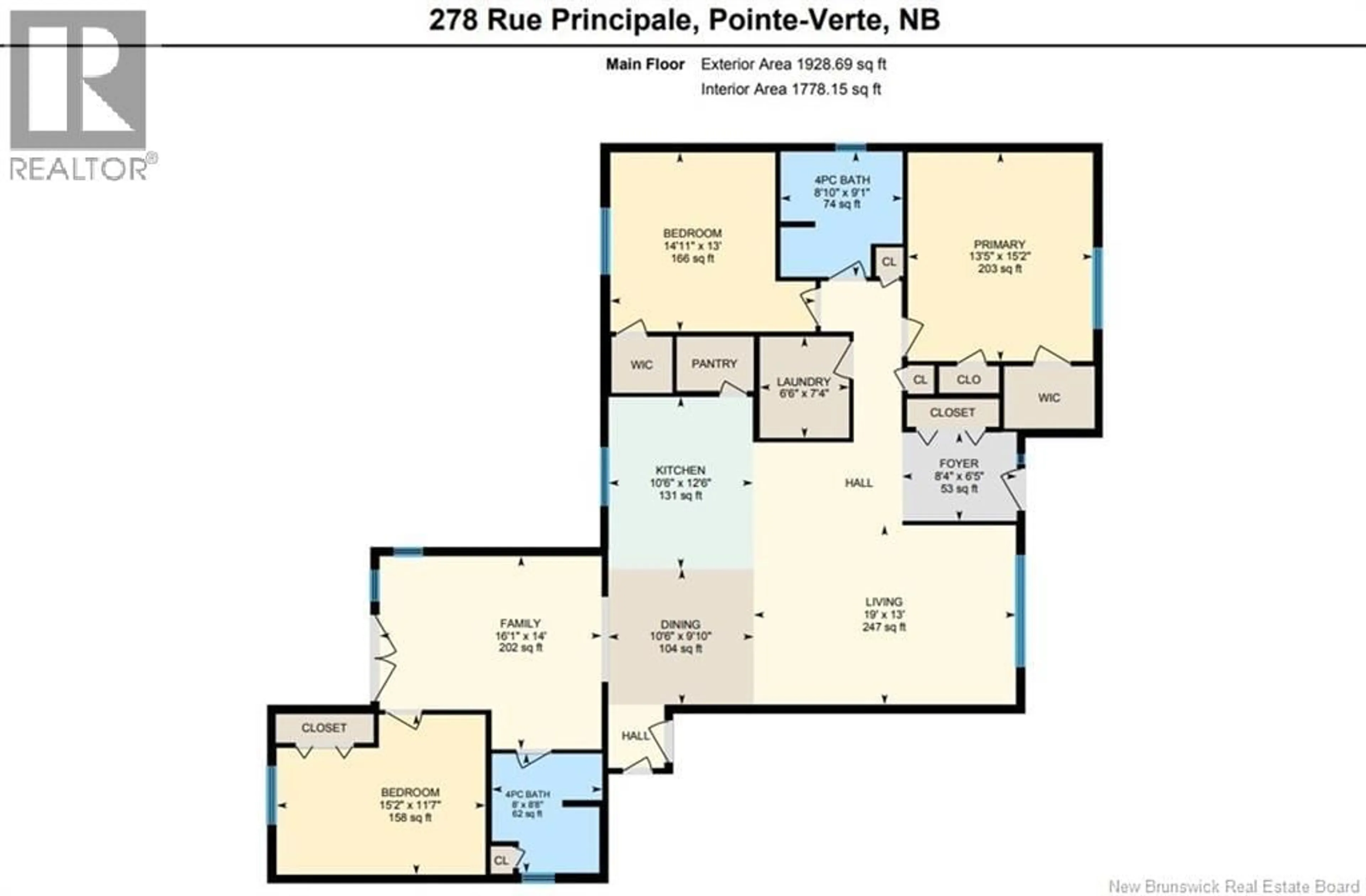 Floor plan for 278 PRINCIPALE, Pointe-Verte New Brunswick E8J2W8