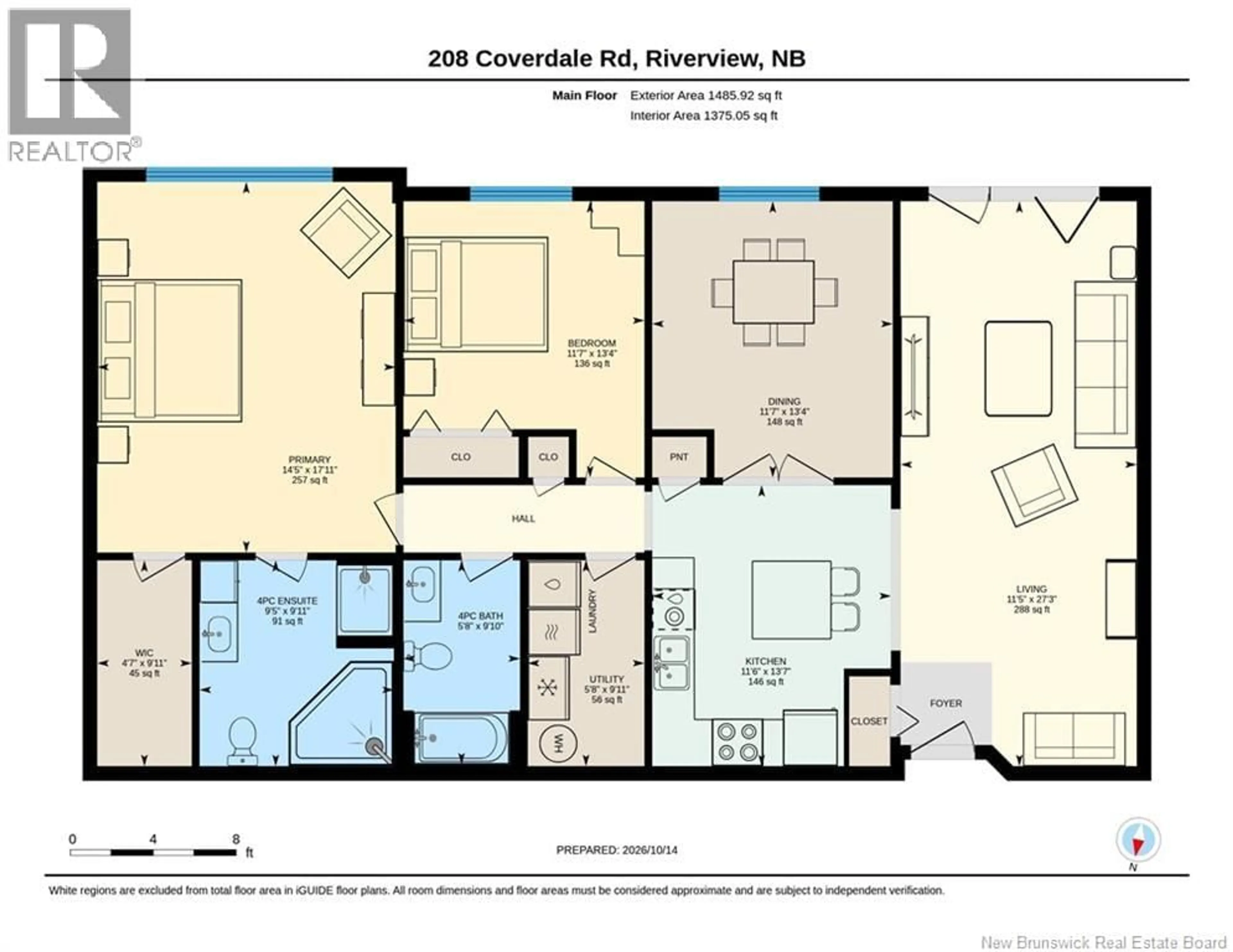 Floor plan for 306 - 208 COVERDALE ROAD, Riverview New Brunswick E1B0J2