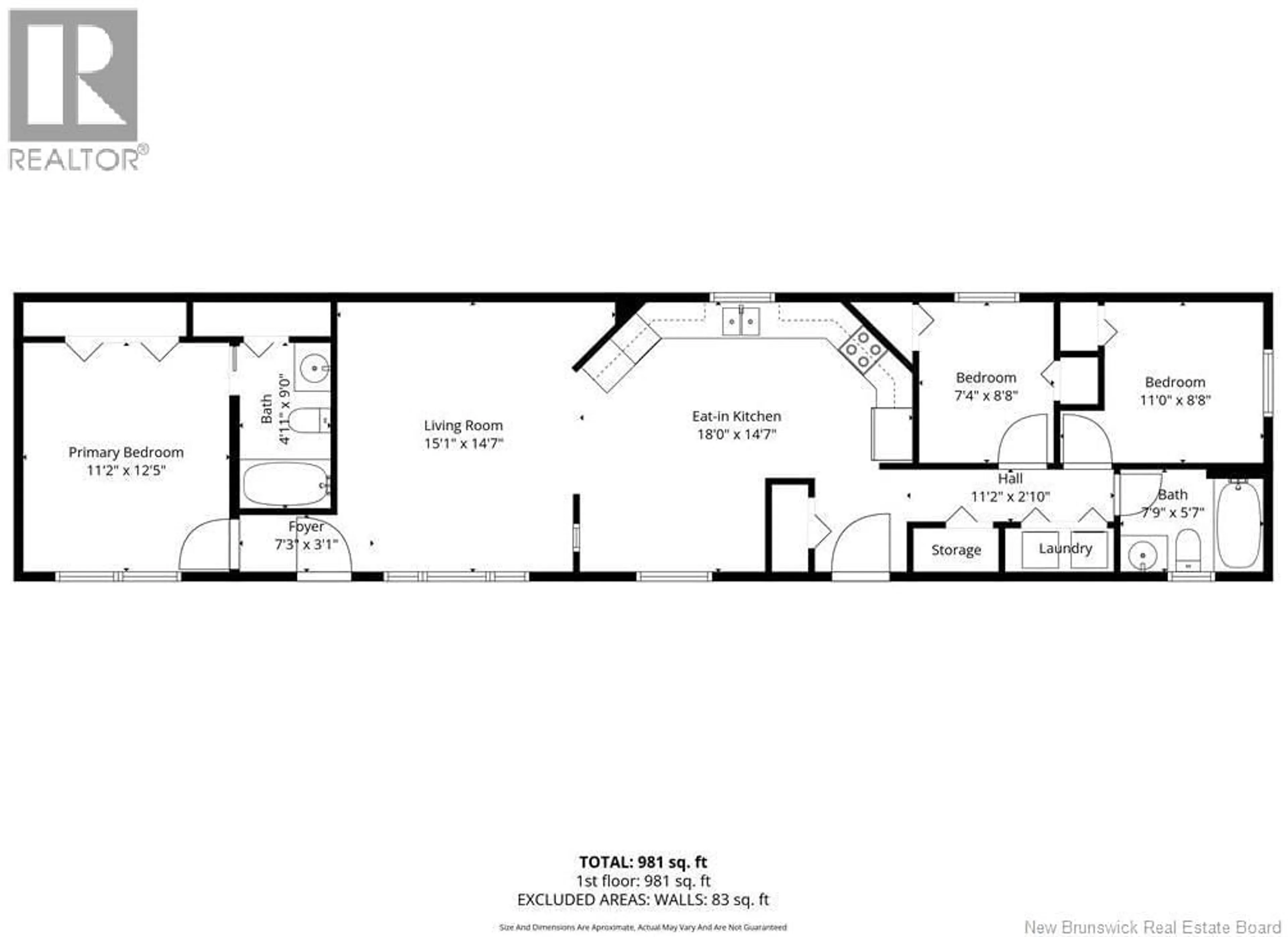 Floor plan for 73 ANDRE, Dieppe New Brunswick E1A7C4