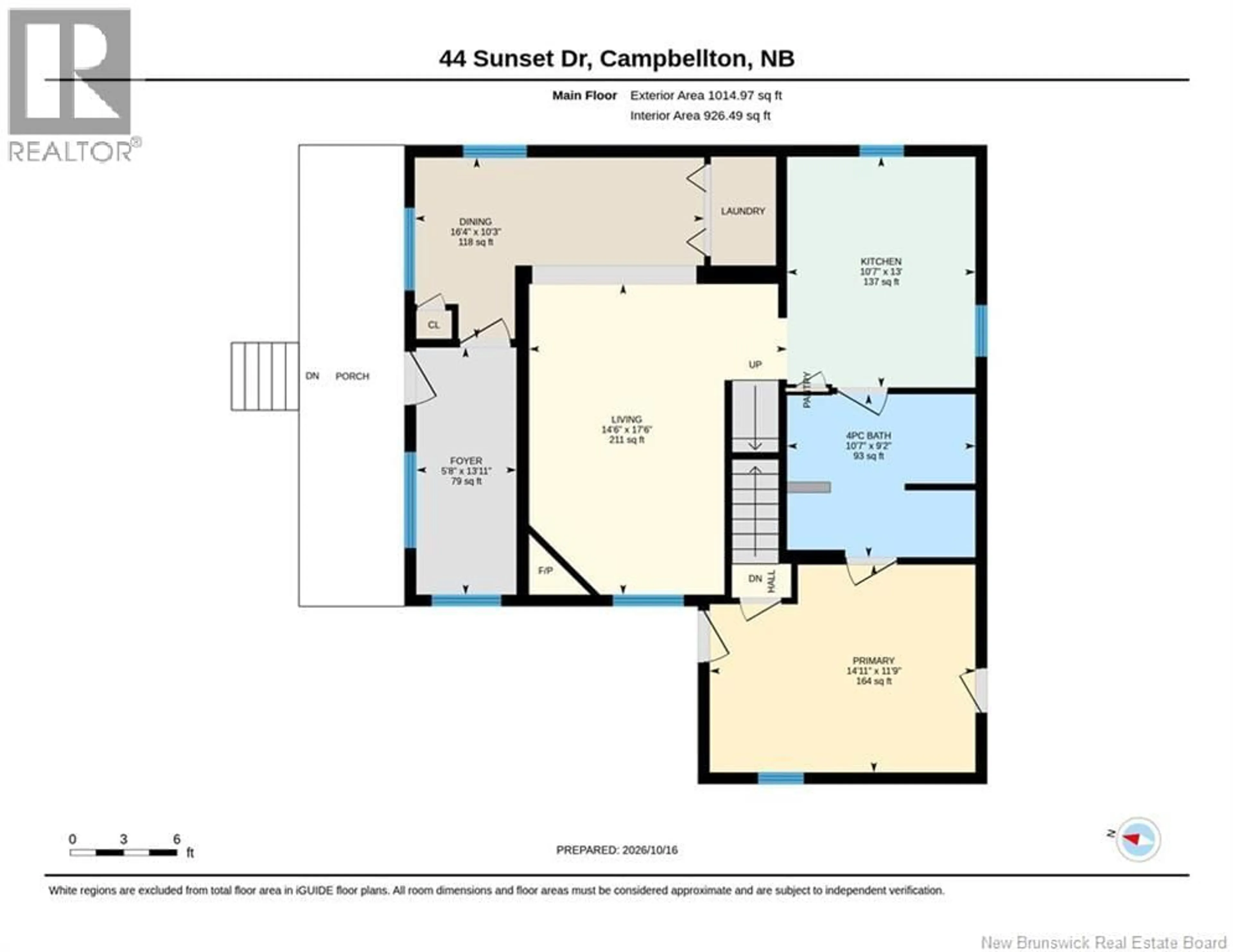 Floor plan for 44 SUNSET DRIVE, Campbellton New Brunswick E3N1S8
