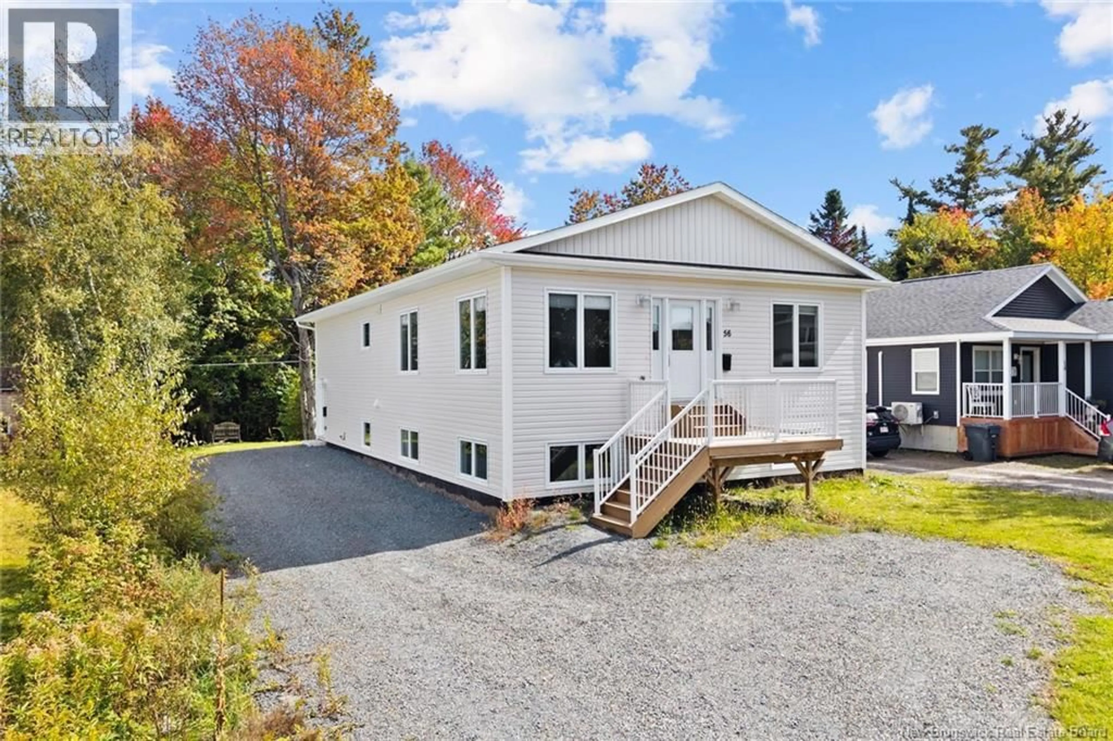 Home with vinyl exterior material, street for 56 CORONATION STREET, Fredericton New Brunswick E3A4K7