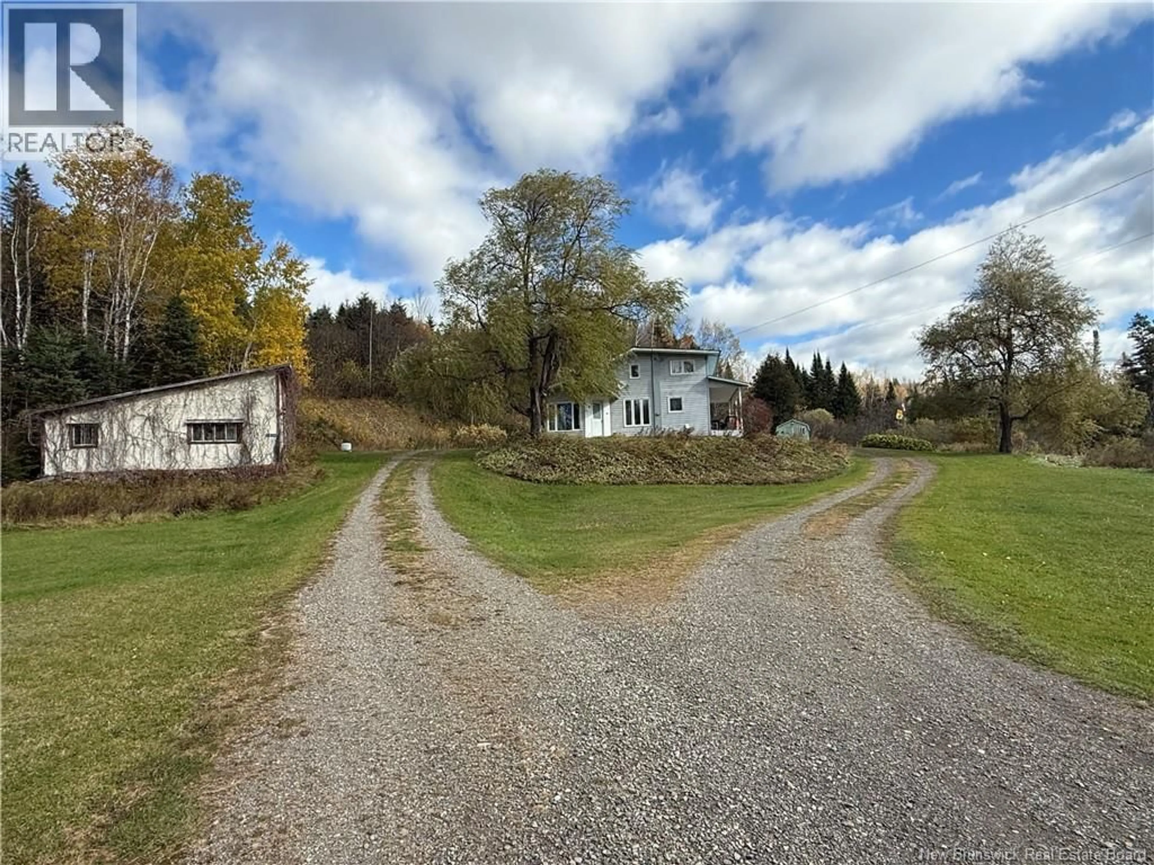 A pic from outside/outdoor area/front of a property/back of a property/a pic from drone, unknown for 3534 ROUTE 108, New Denmark New Brunswick E7G2S6