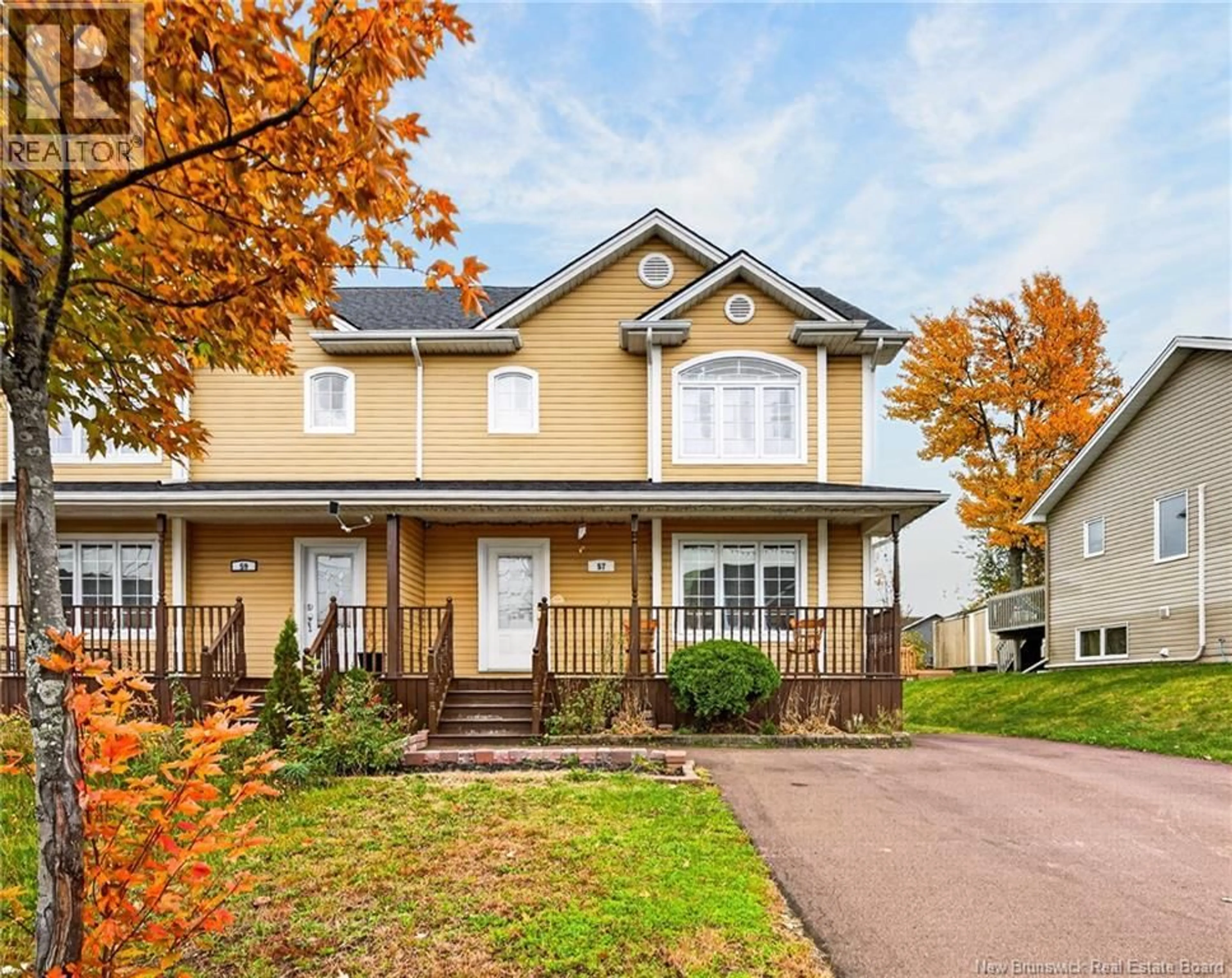 Home with vinyl exterior material, street for 57 GAGNON DRIVE, Moncton New Brunswick E1A0A6