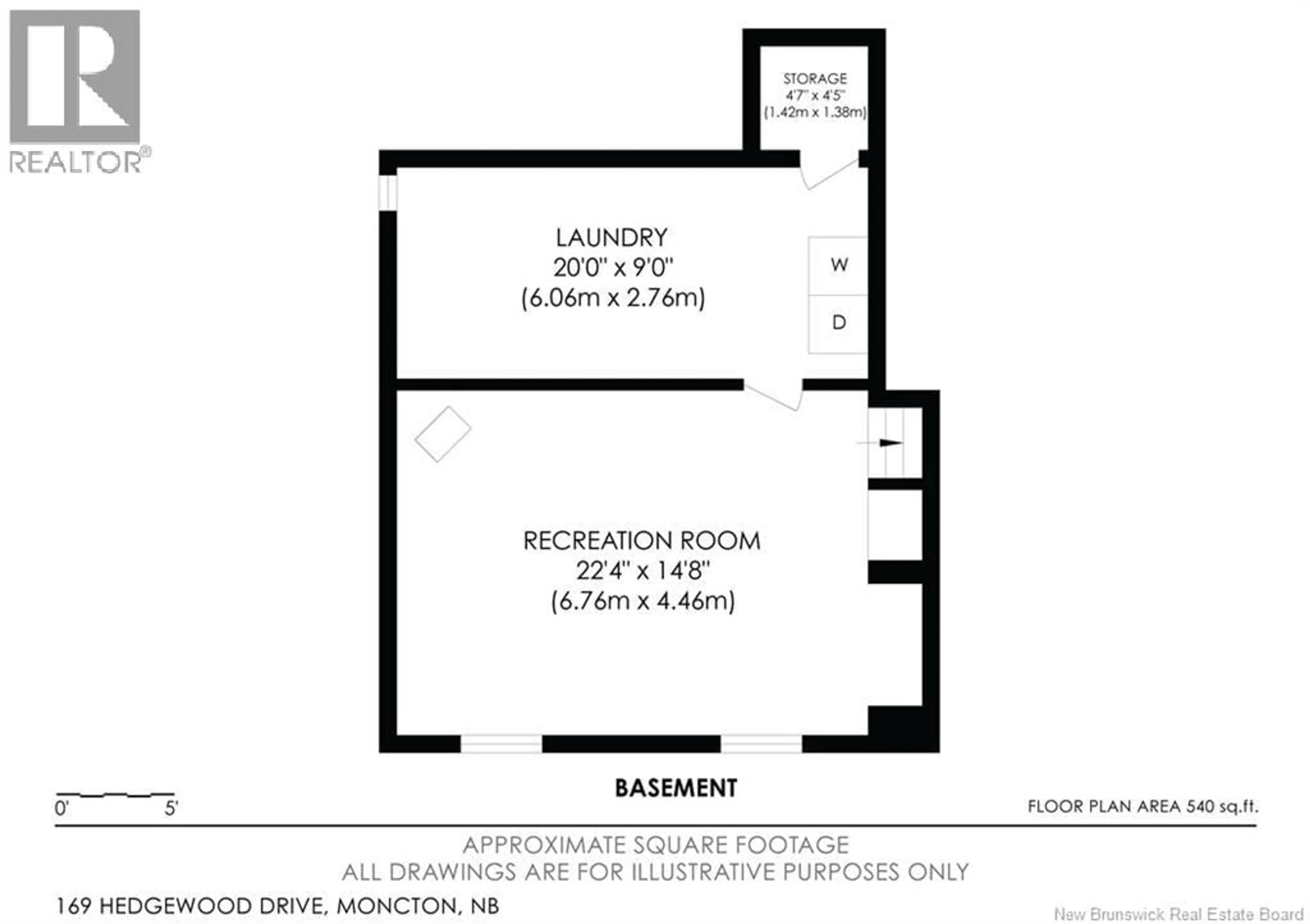 Floor plan for 169 HEDGEWOOD DRIVE, Moncton New Brunswick E1E2W8