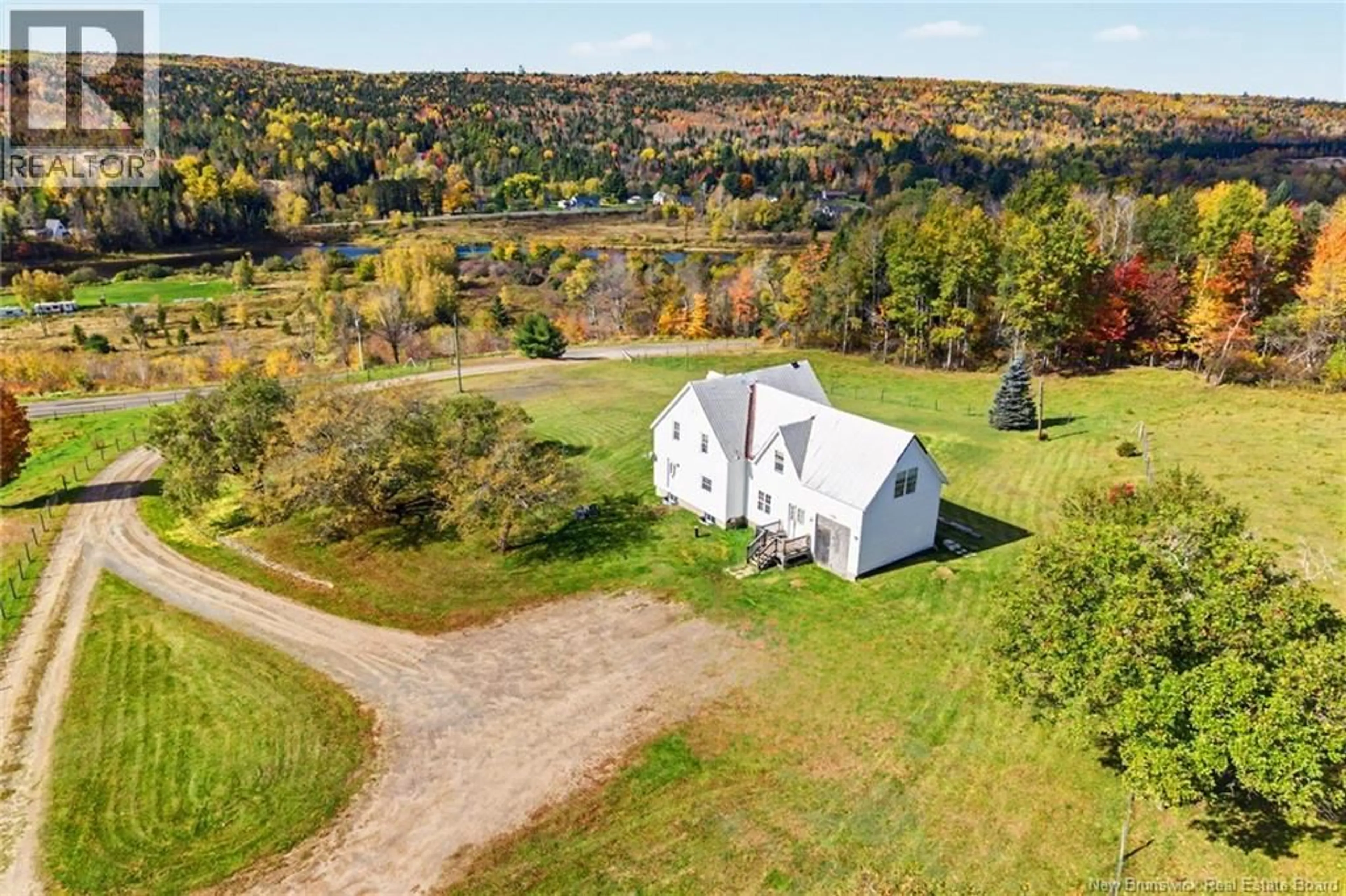 A pic from outside/outdoor area/front of a property/back of a property/a pic from drone, unknown for 594 ROUTE 628, Durham Bridge New Brunswick E6C1K1