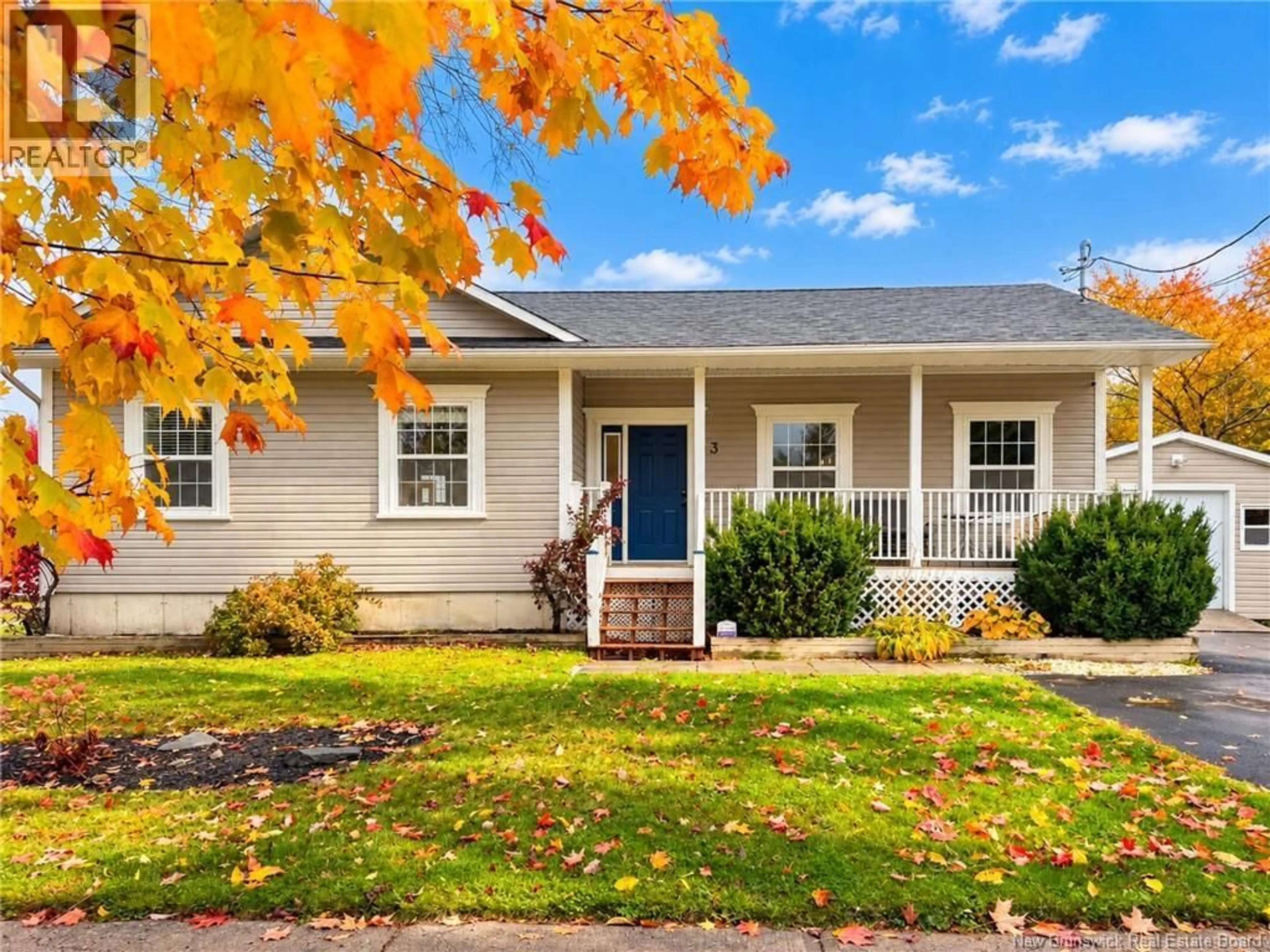 Home with vinyl exterior material, street for 3 AMANDA STREET, Fredericton New Brunswick E3G0N5
