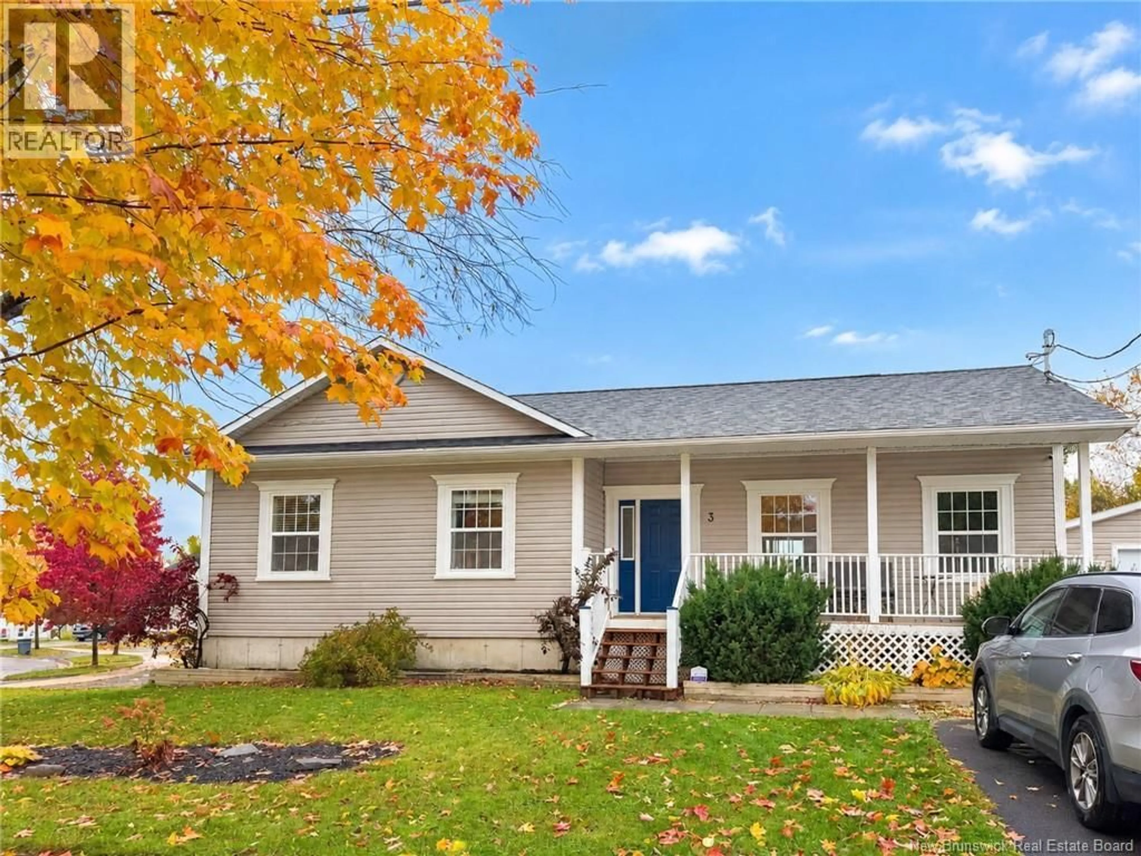 Home with vinyl exterior material, street for 3 AMANDA STREET, Fredericton New Brunswick E3G0N5
