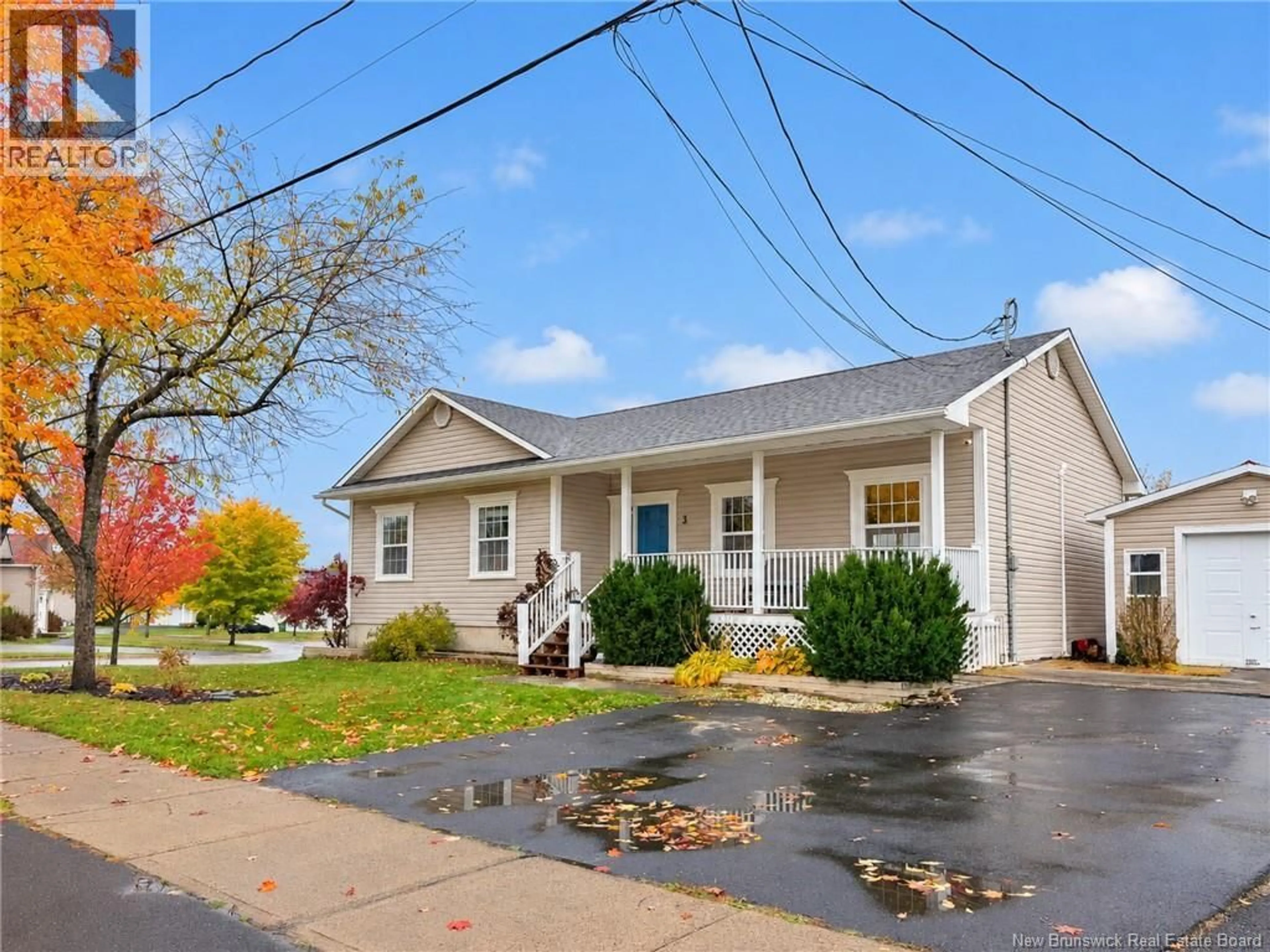 Home with vinyl exterior material, street for 3 AMANDA STREET, Fredericton New Brunswick E3G0N5