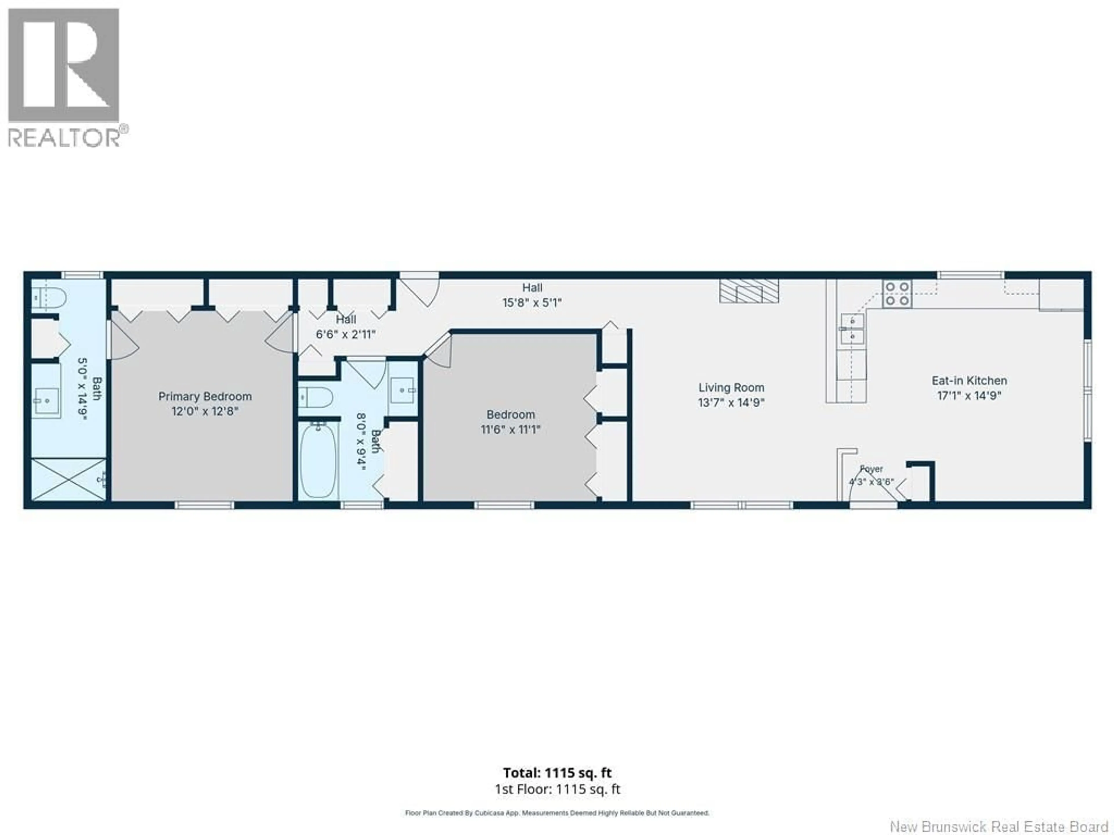 Floor plan for 48 BARRINGTON ROAD, Fredericton New Brunswick E3C1L8