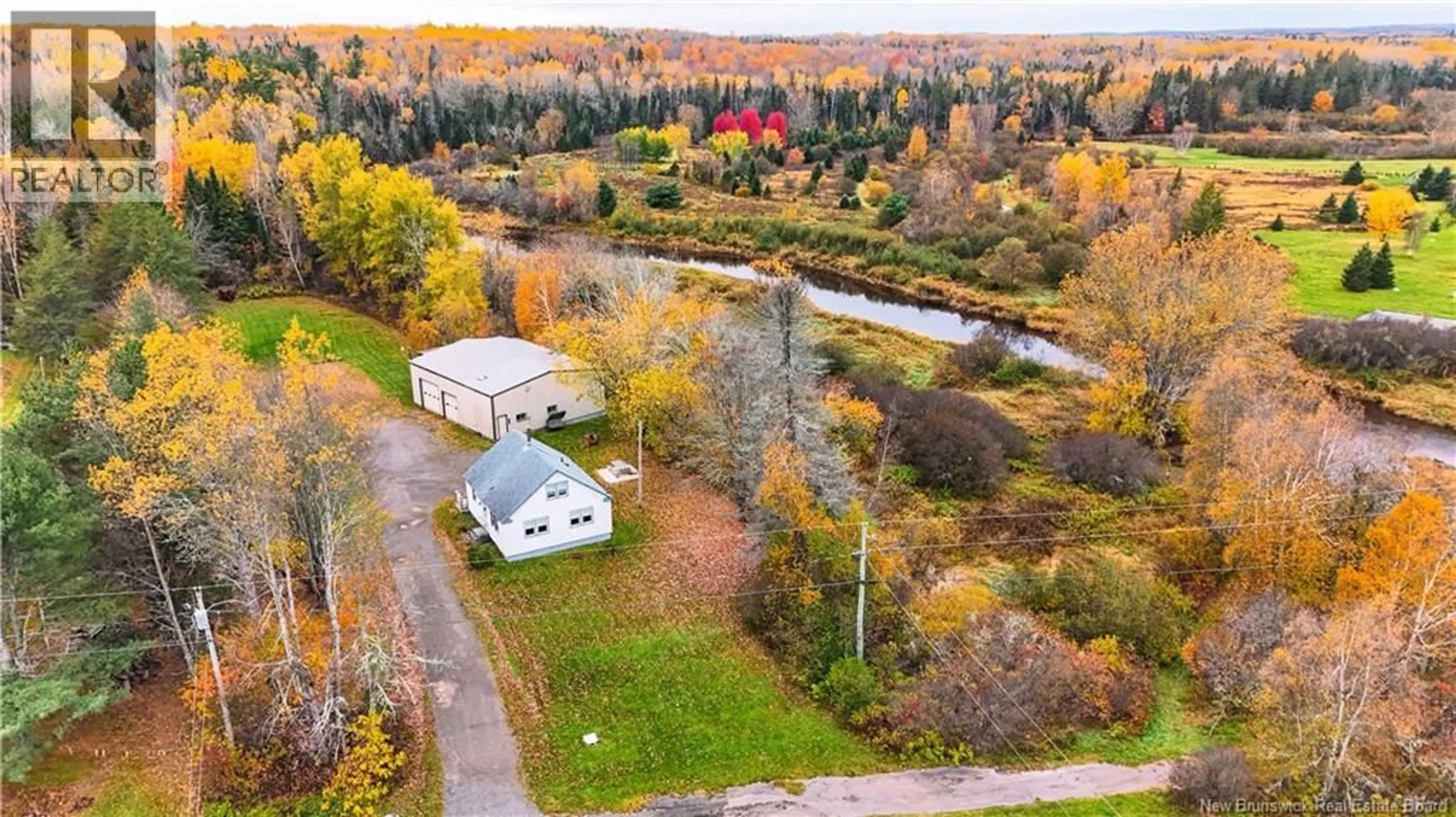 A pic from outside/outdoor area/front of a property/back of a property/a pic from drone, water/lake/river/ocean view for 5270 ROUTE 895, Colpitts Settlement New Brunswick E4J1M5