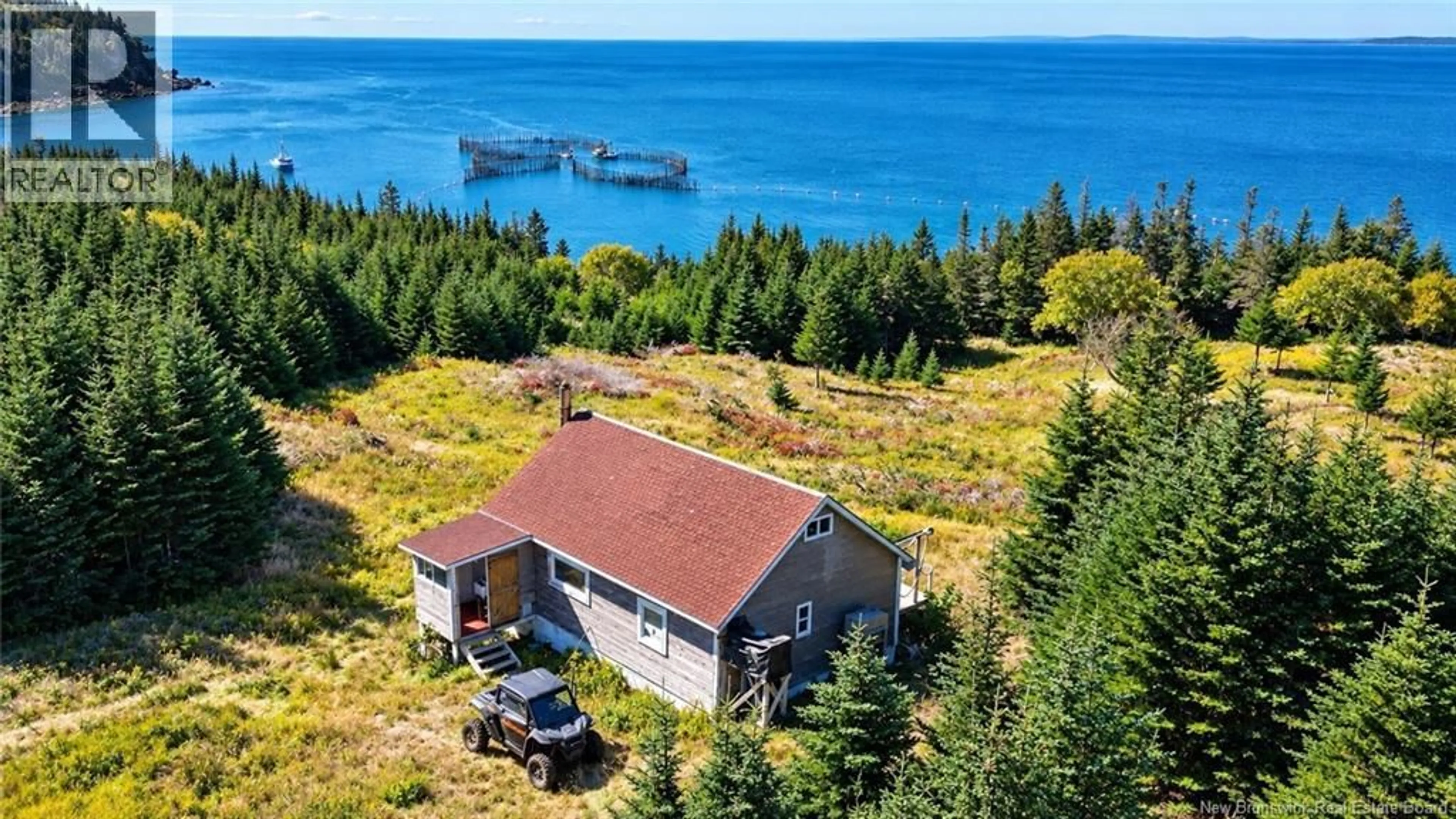 A pic from outside/outdoor area/front of a property/back of a property/a pic from drone, water/lake/river/ocean view for ROUTE 776, Grand Manan New Brunswick E5G3H8
